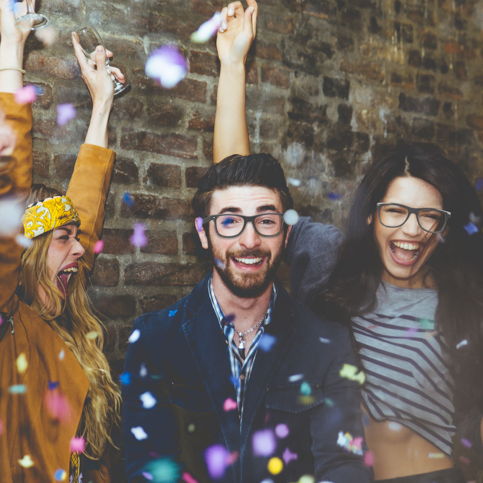 Partybrille 12er-Set Schwarz von Relaxdays