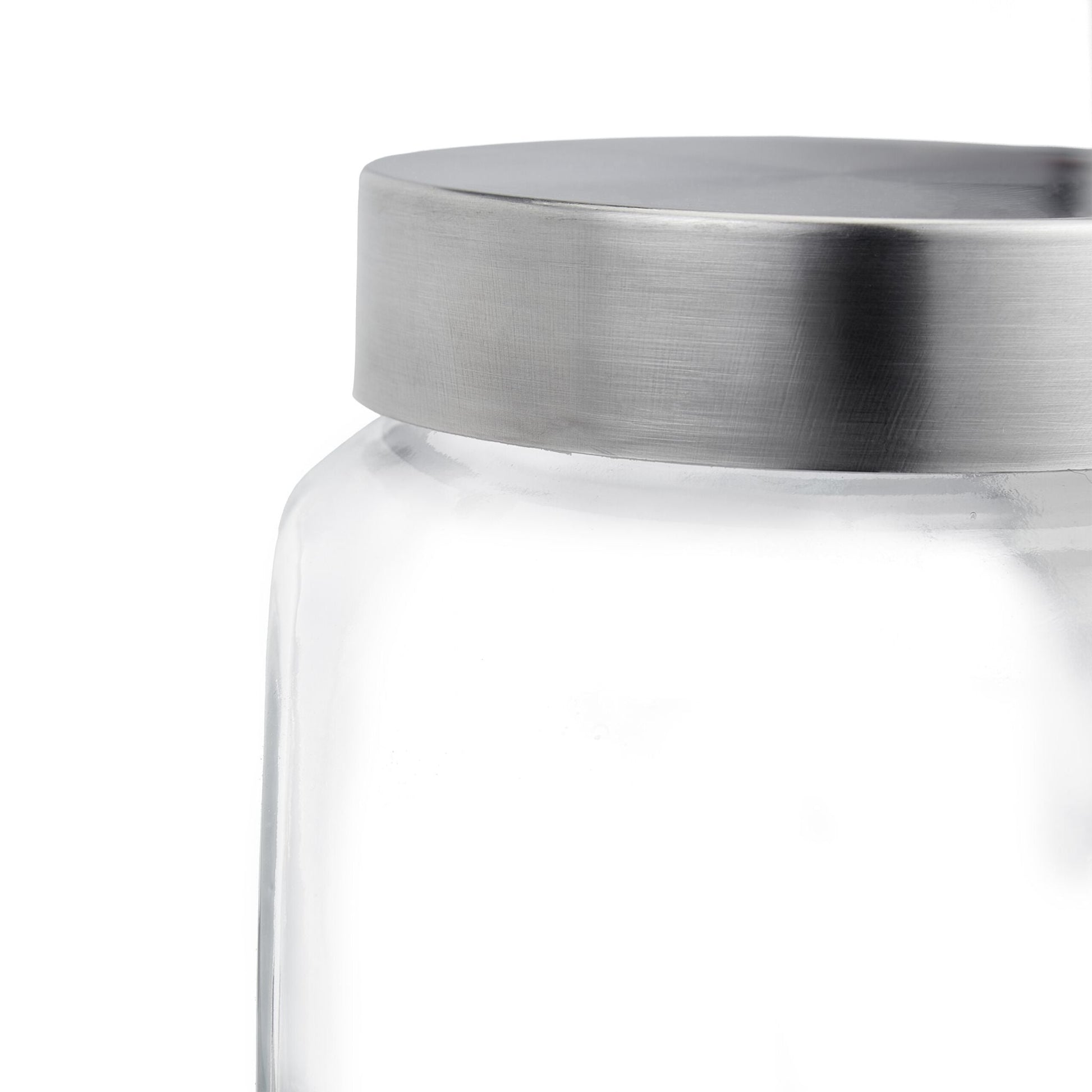 Bonbongläser 3er-Set 1,5L Silber-Transparent von Relaxdays
