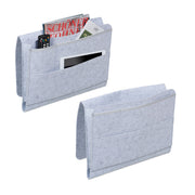 Hellgraue Betttasche 2er-Set Grau von Relaxdays