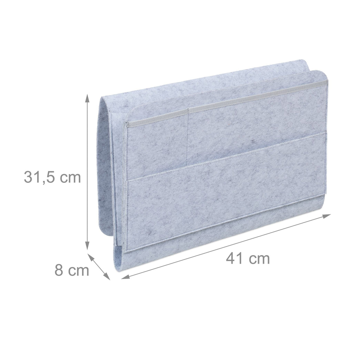 Hellgraue Betttasche 2er-Set Grau von Relaxdays