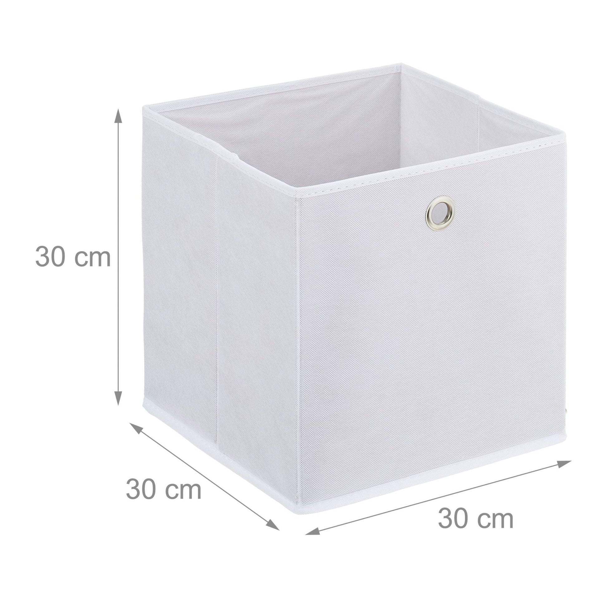 Aufbewahrungsbox 4er-Set Weiss-Silber von Relaxdays