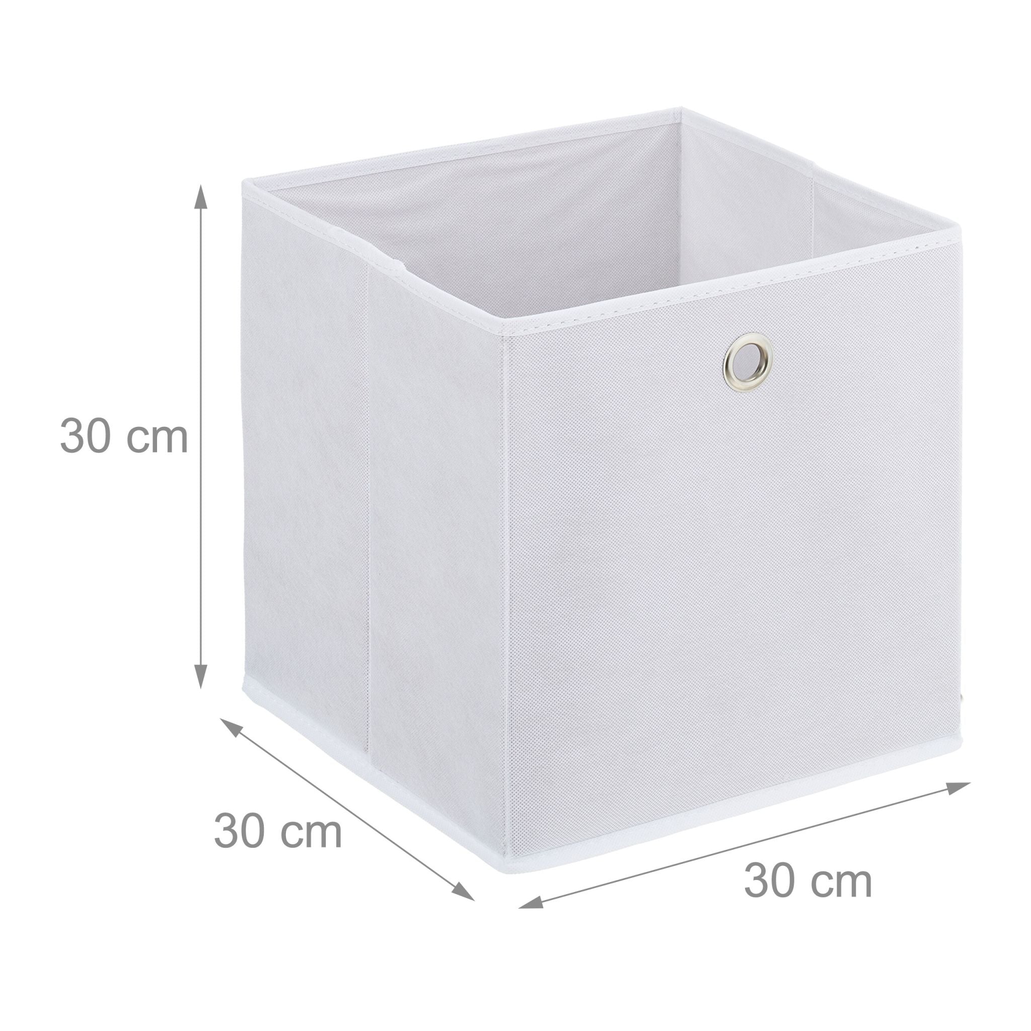 Aufbewahrungsbox 4er-Set Weiss-Silber von Relaxdays