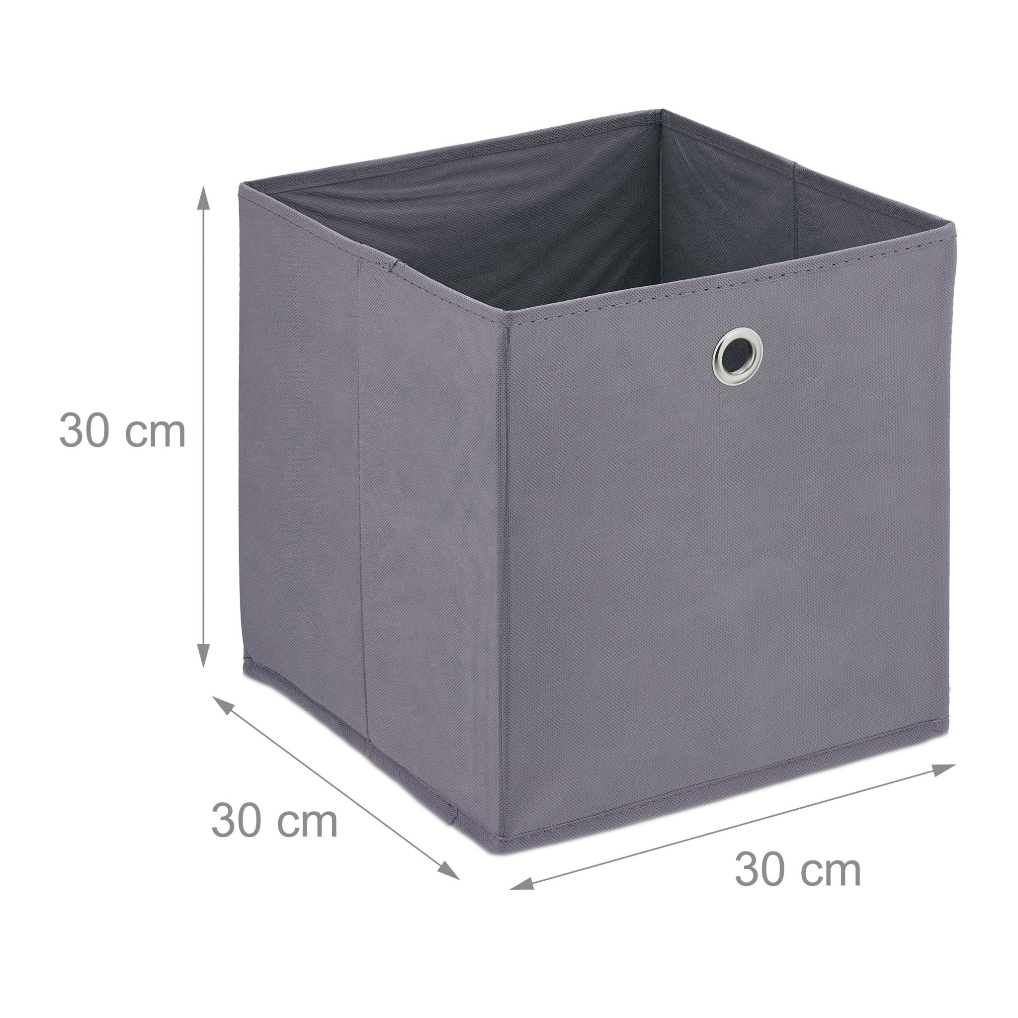 Aufbewahrungsbox 4er-Set Silber-Grau von Relaxdays