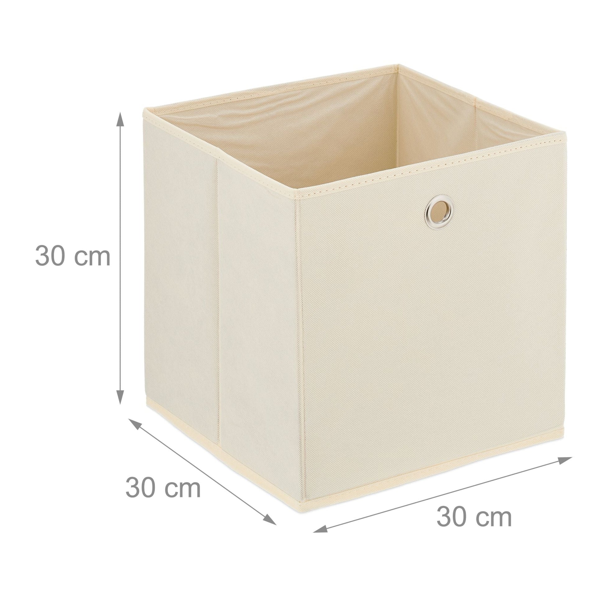 Aufbewahrungsbox 4er-Set Creme-Silber von Relaxdays
