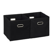 Aufbewahrungsbox 2er-Set Schwarz-Silber von Relaxdays