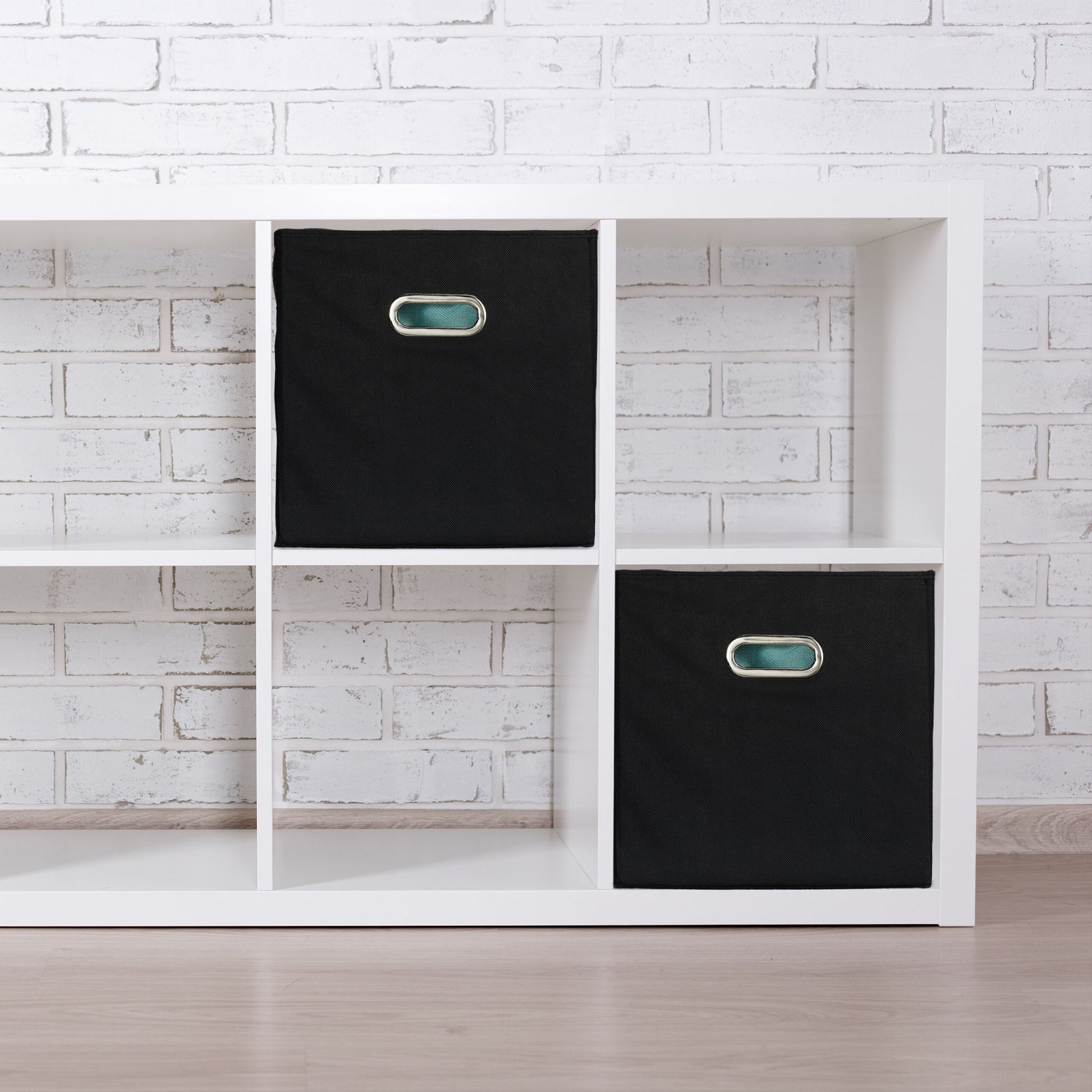 Aufbewahrungsbox 2er-Set Schwarz-Silber von Relaxdays