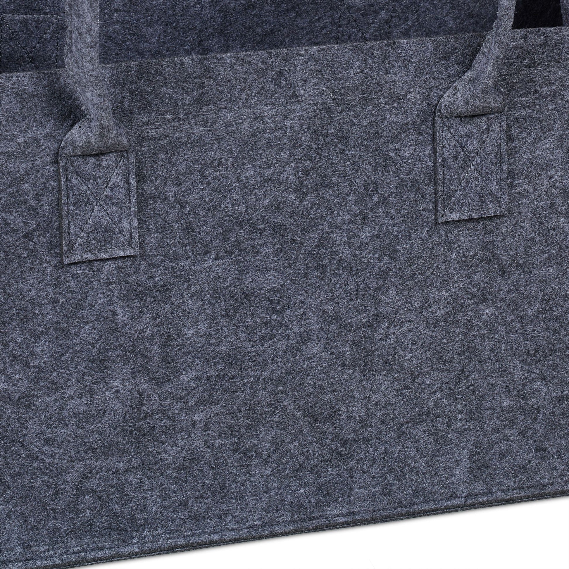 Kaminholztasche Filz 2er-Set Anthrazit von Relaxdays