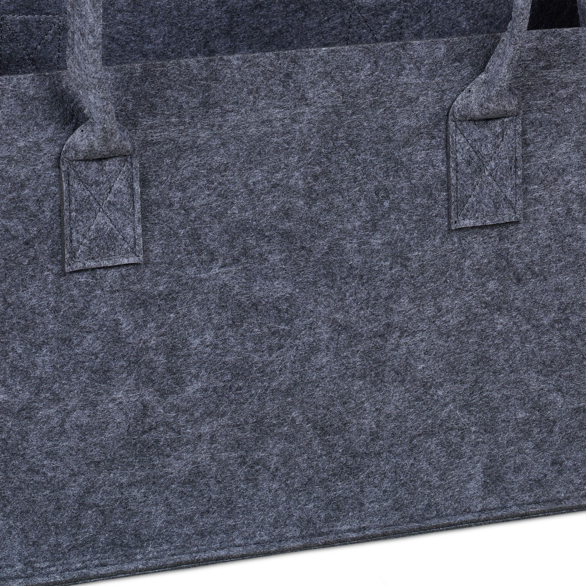 Kaminholztasche Filz 2er-Set Anthrazit von Relaxdays