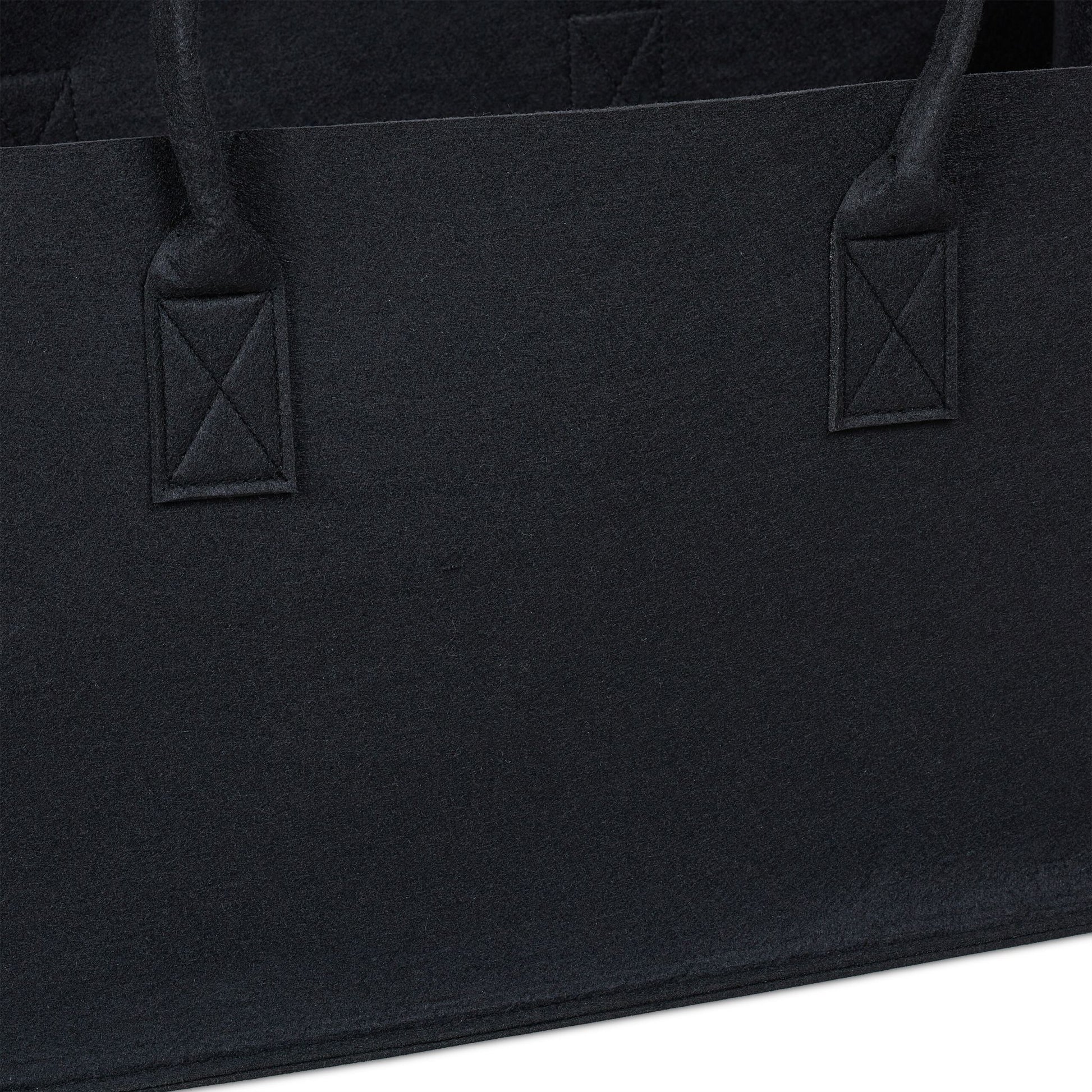 Kaminholztasche Filz 2er-Set Schwarz von Relaxdays