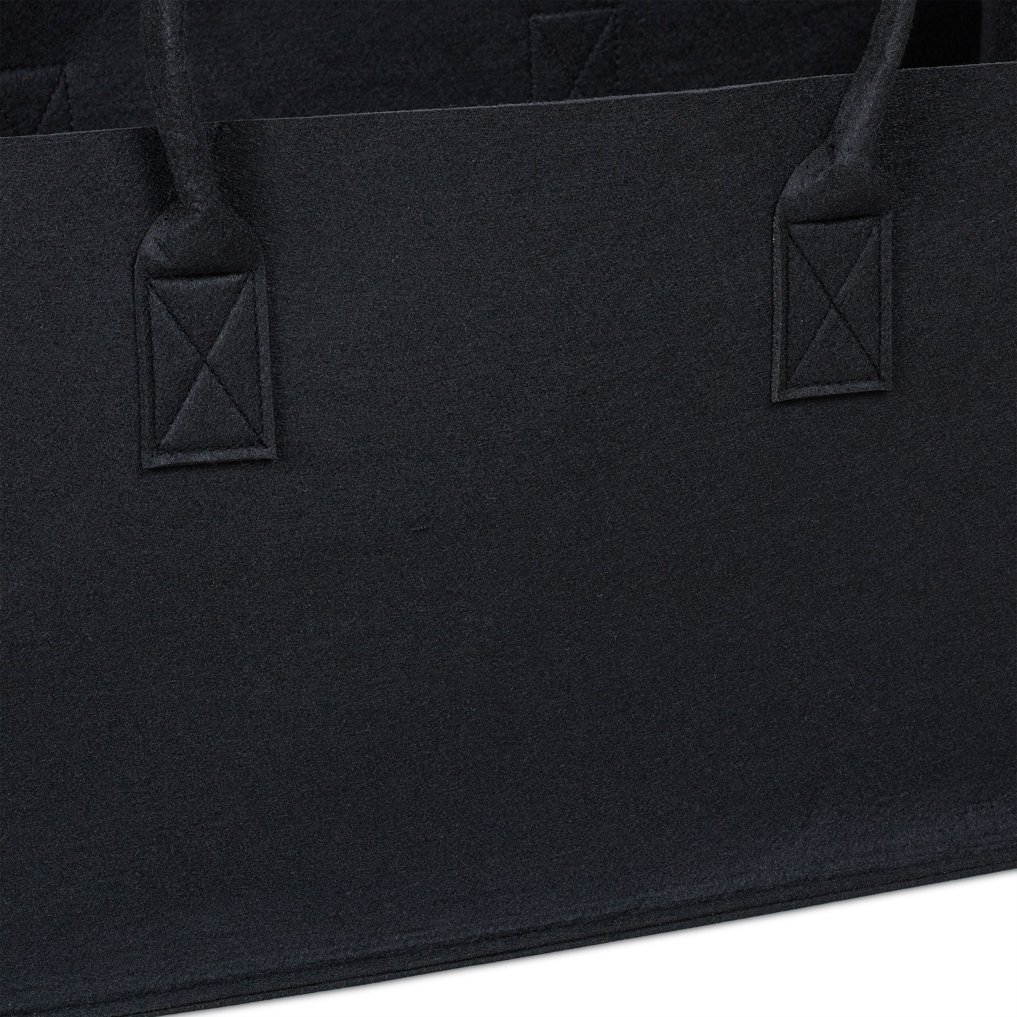 Kaminholztasche Filz 2er-Set Schwarz von Relaxdays