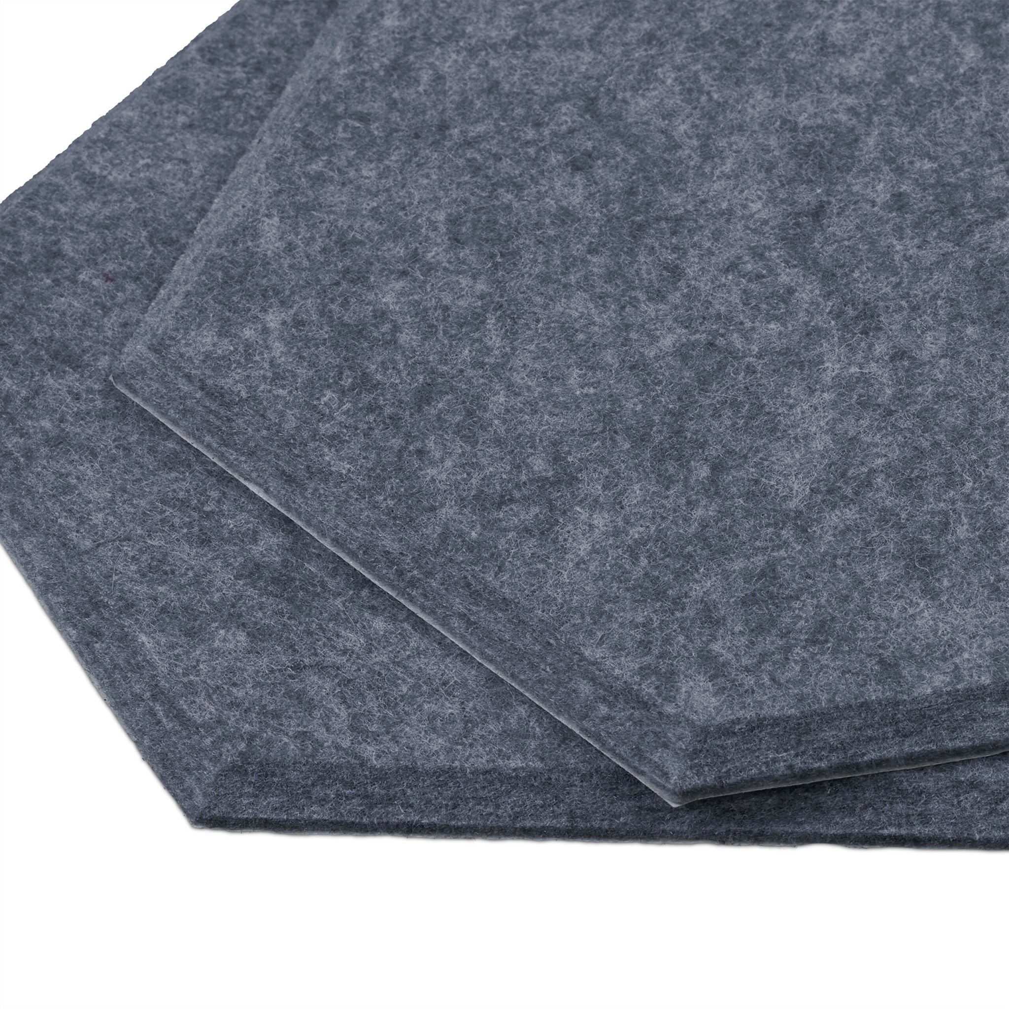 Filzpinnwand Sechsecke 6er-Set Grau von Relaxdays