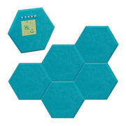 Filzpinnwand Sechsecke 6er-Set Hellblau von Relaxdays