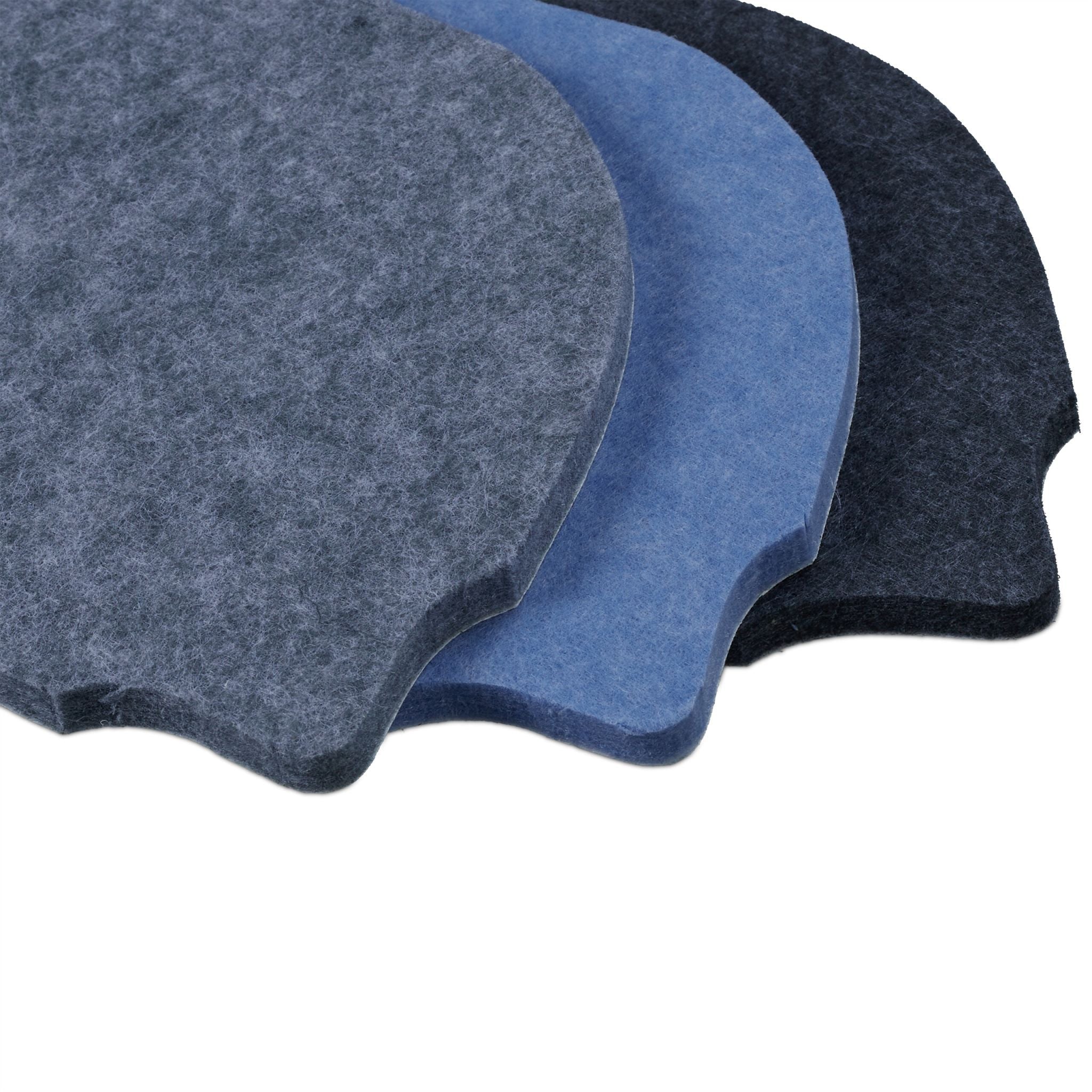 Filzpinnwand Fische 12er-Set Anthrazit-Hellblau-Grau von Relaxdays