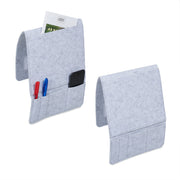 Betttasche mit 5 Fächern 2er-Set Grau von Relaxdays