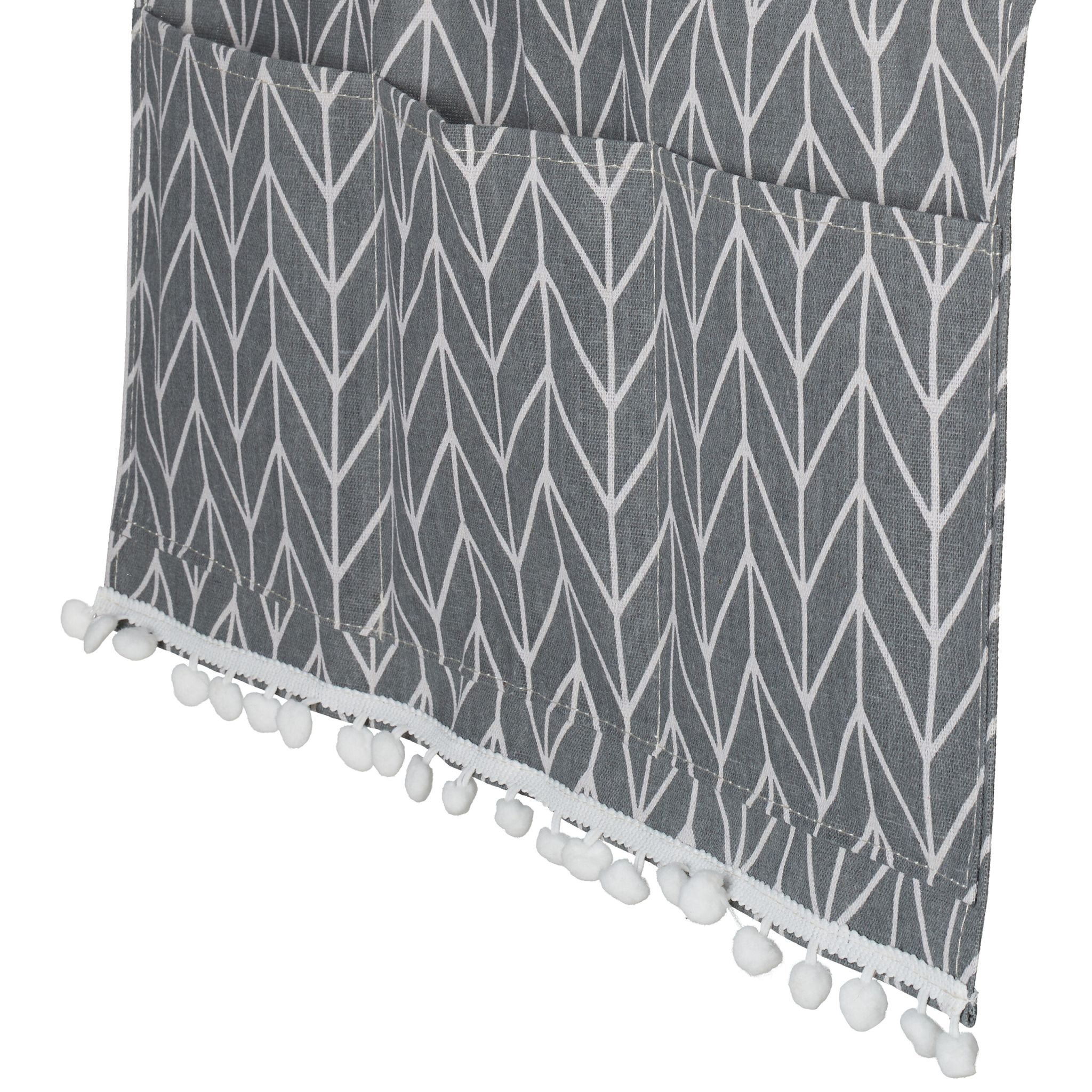 Waschmaschinenauflage mit Taschen Weiss-Creme-Grau von Relaxdays