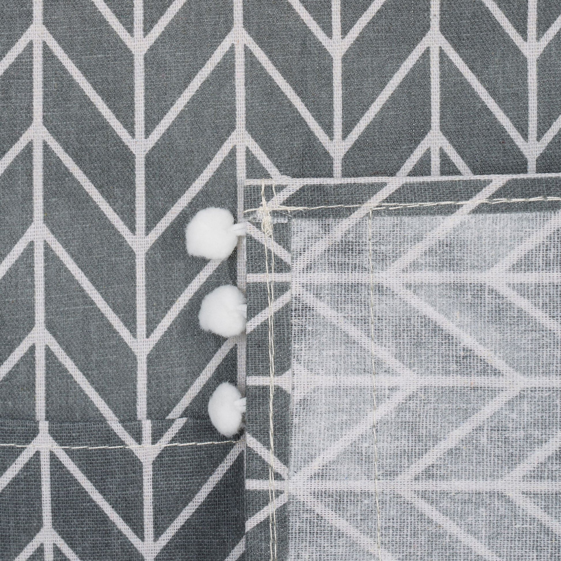 Waschmaschinenauflage mit Taschen Weiss-Creme-Grau von Relaxdays