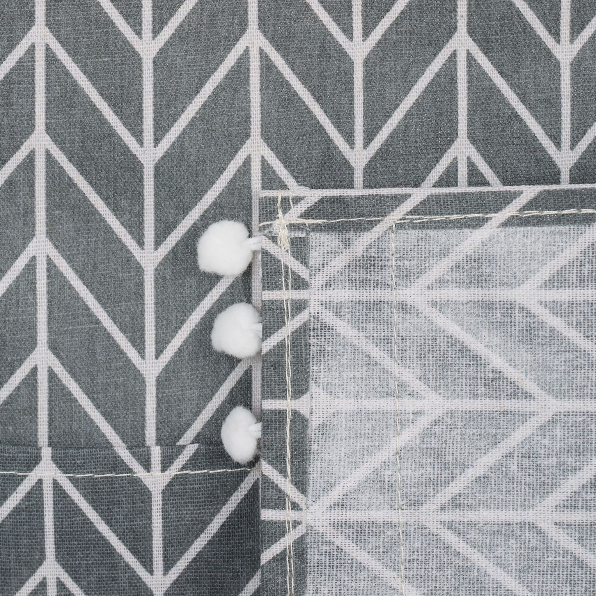 Waschmaschinenauflage mit Taschen Weiss-Creme-Grau von Relaxdays