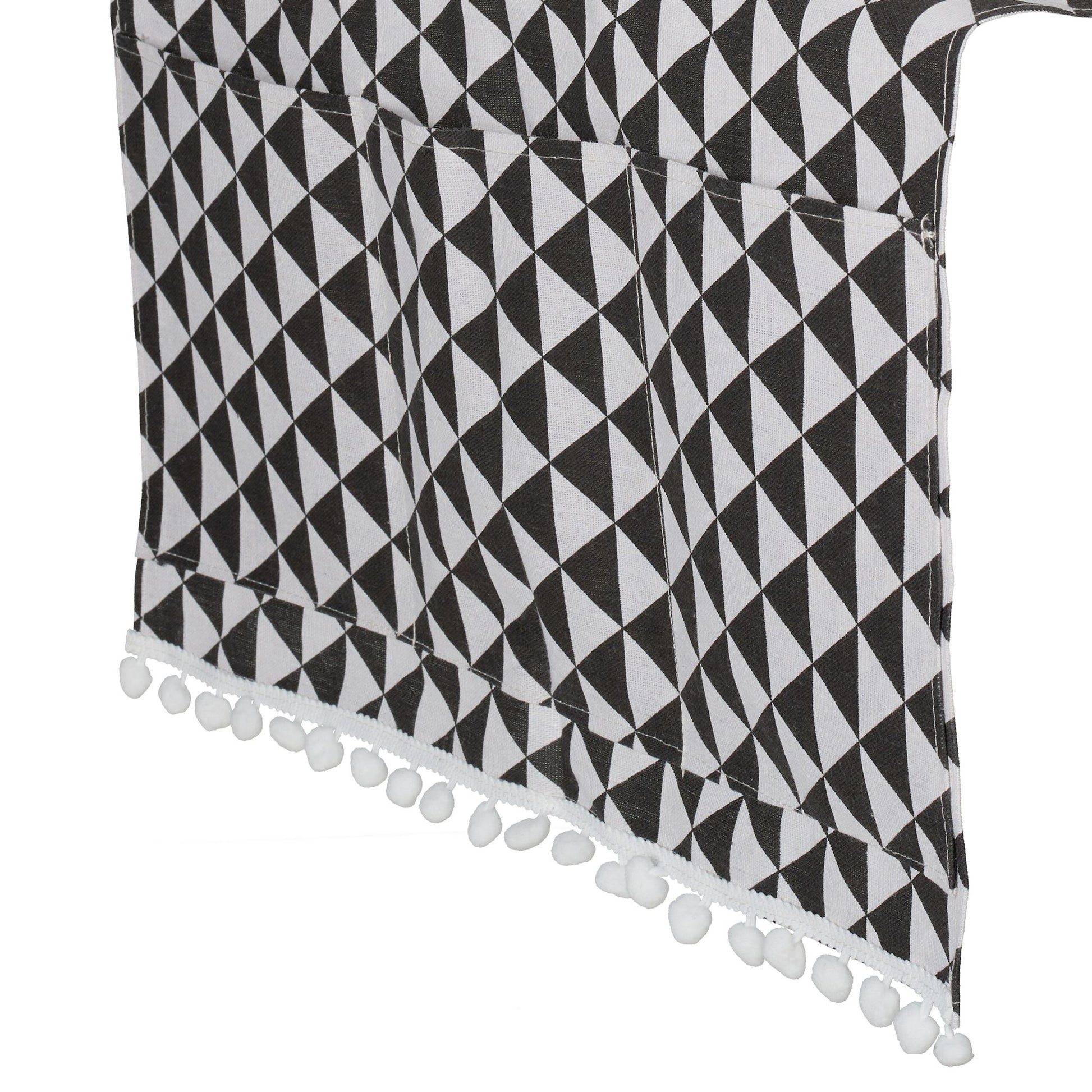 Waschmaschinenauflage mit Taschen Weiss-Creme-Schwarz von Relaxdays
