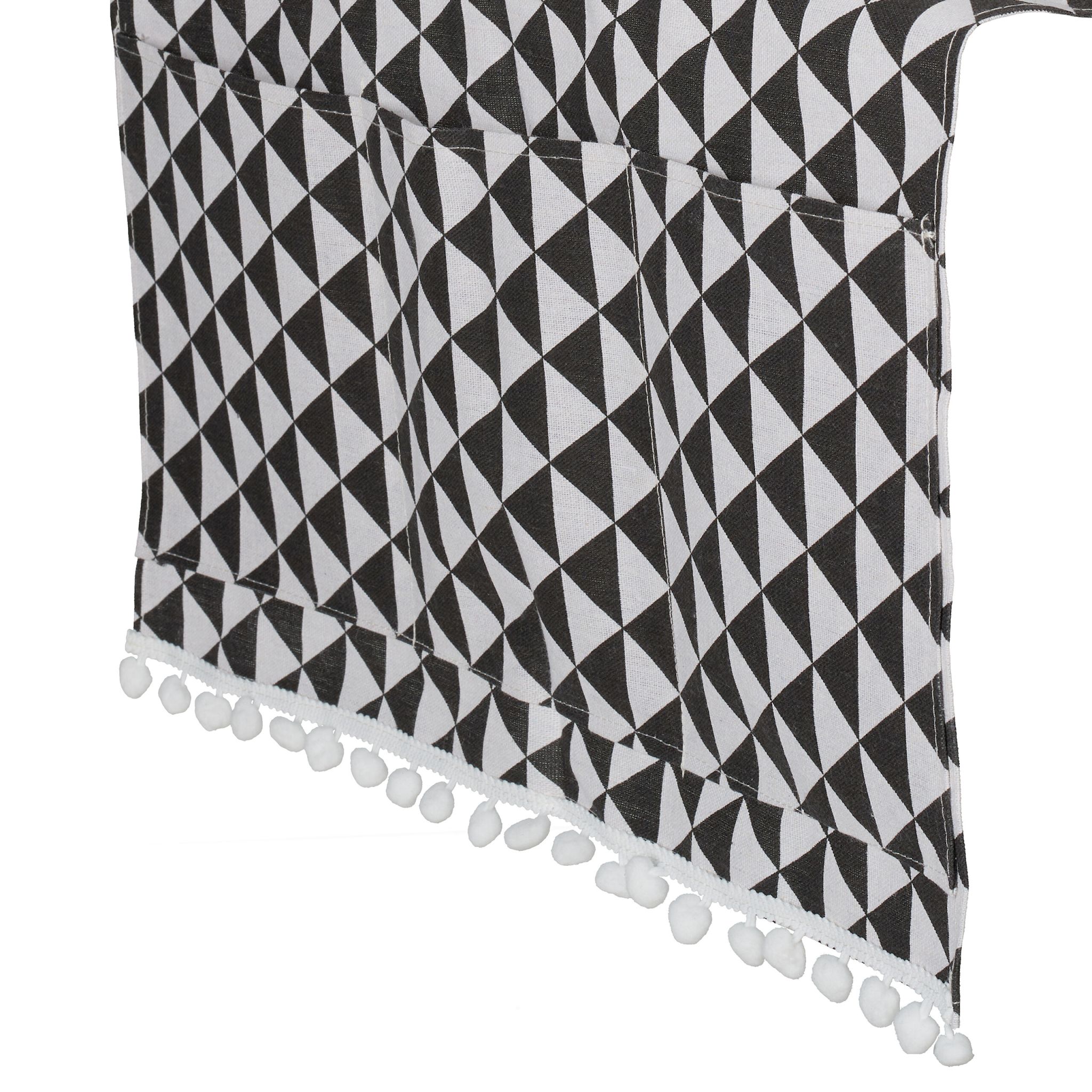 Waschmaschinenauflage mit Taschen Weiss-Creme-Schwarz von Relaxdays