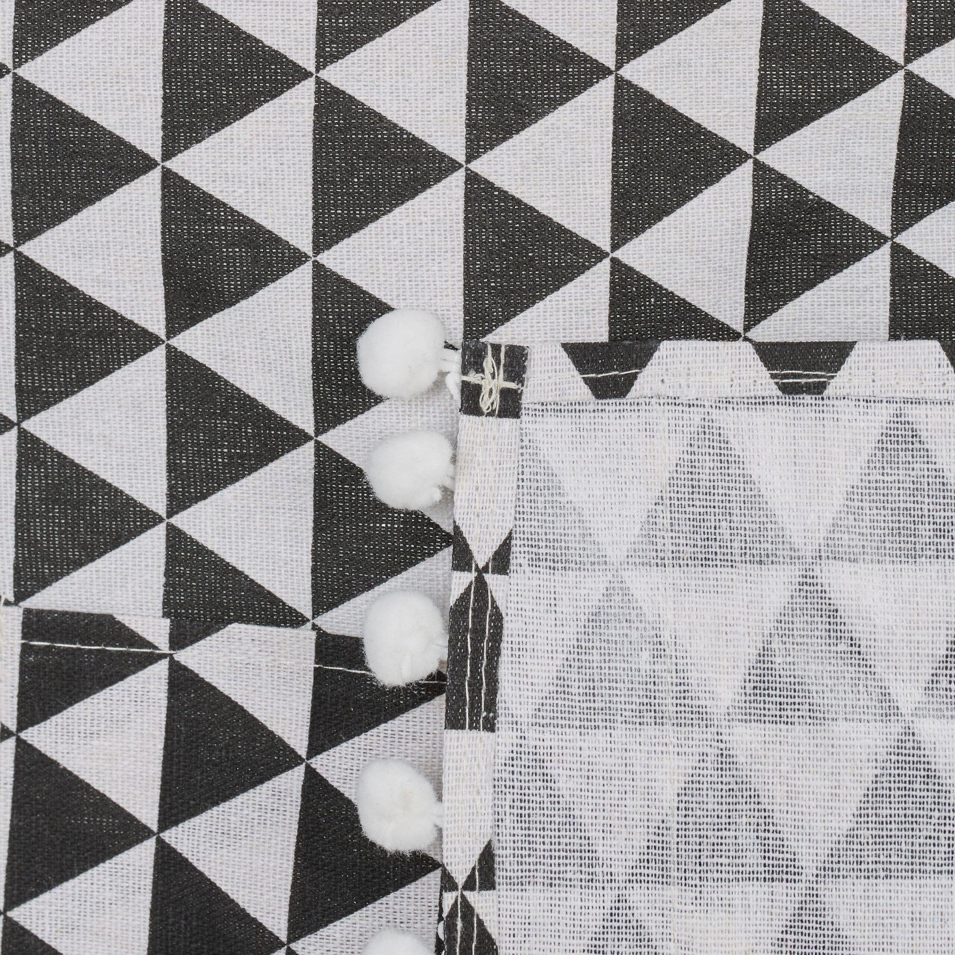 Waschmaschinenauflage mit Taschen Weiss-Creme-Schwarz von Relaxdays
