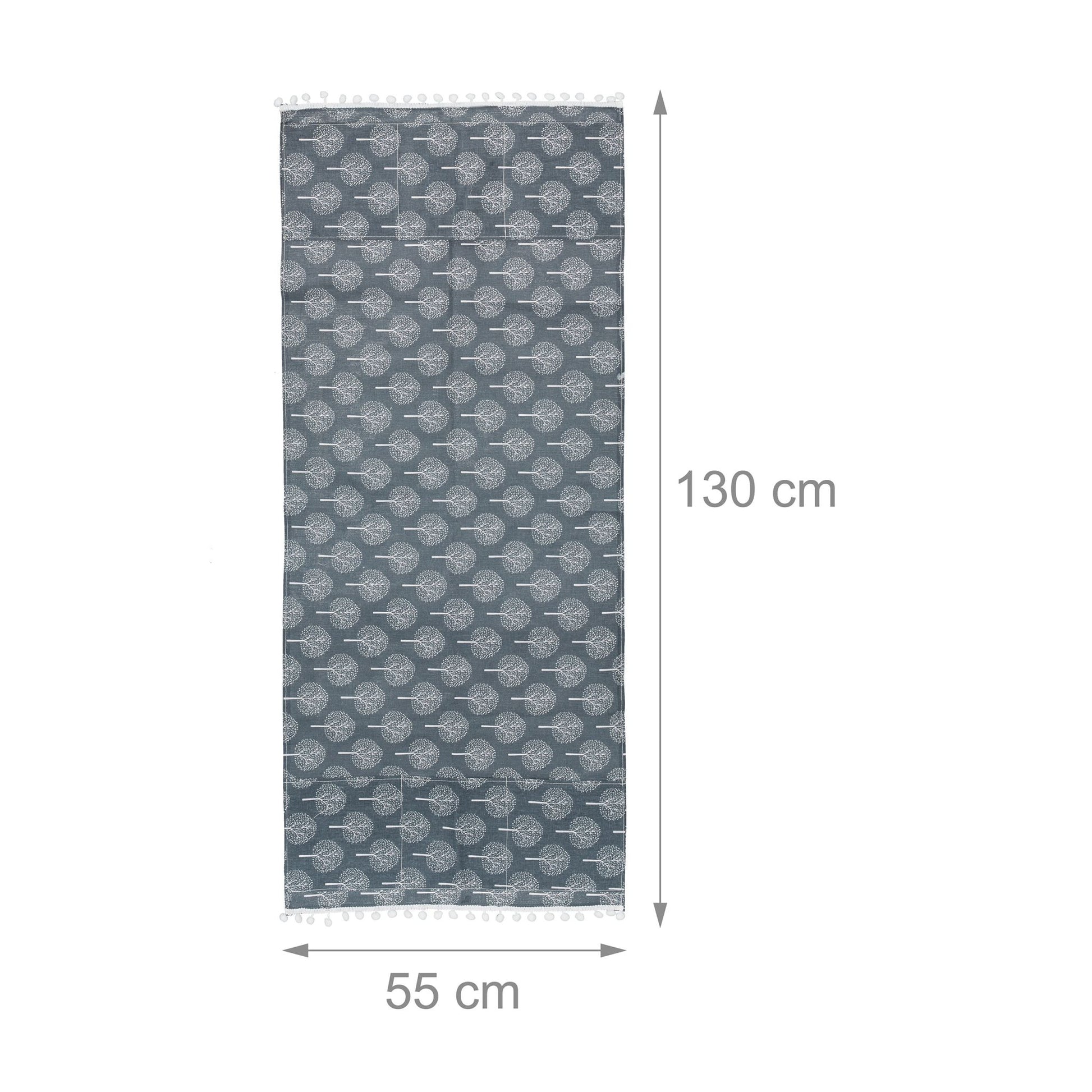 Waschmaschinenauflage mit Taschen Anthrazit-Weiss-Creme von Relaxdays