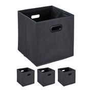 Aufbewahrungsbox in Anthrazit 4er-Set Anthrazit von Relaxdays