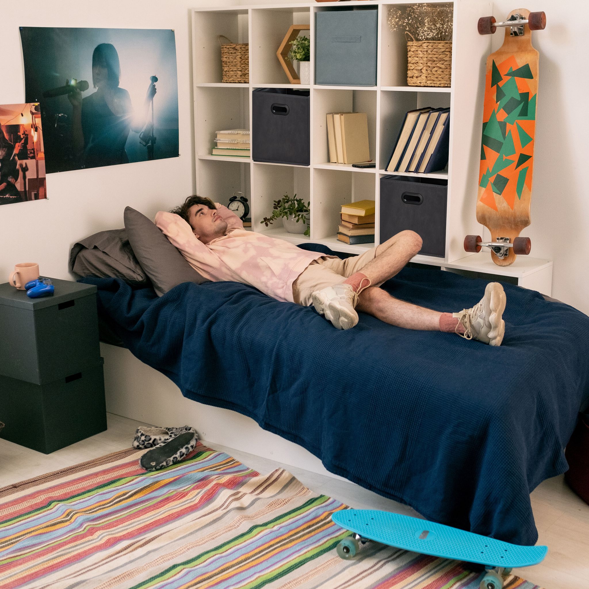 Aufbewahrungsbox in Anthrazit 4er-Set Anthrazit von Relaxdays