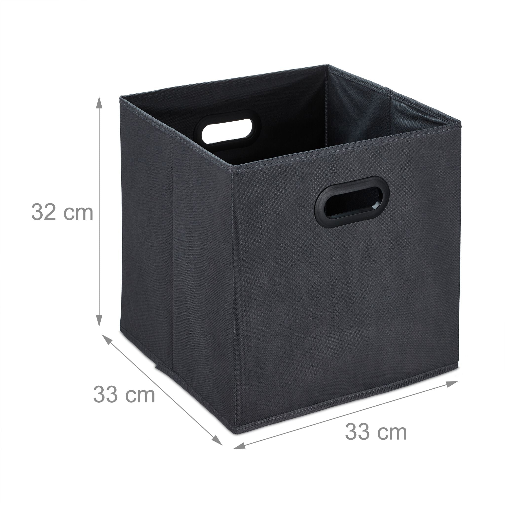 Aufbewahrungsbox in Anthrazit 4er-Set Anthrazit von Relaxdays