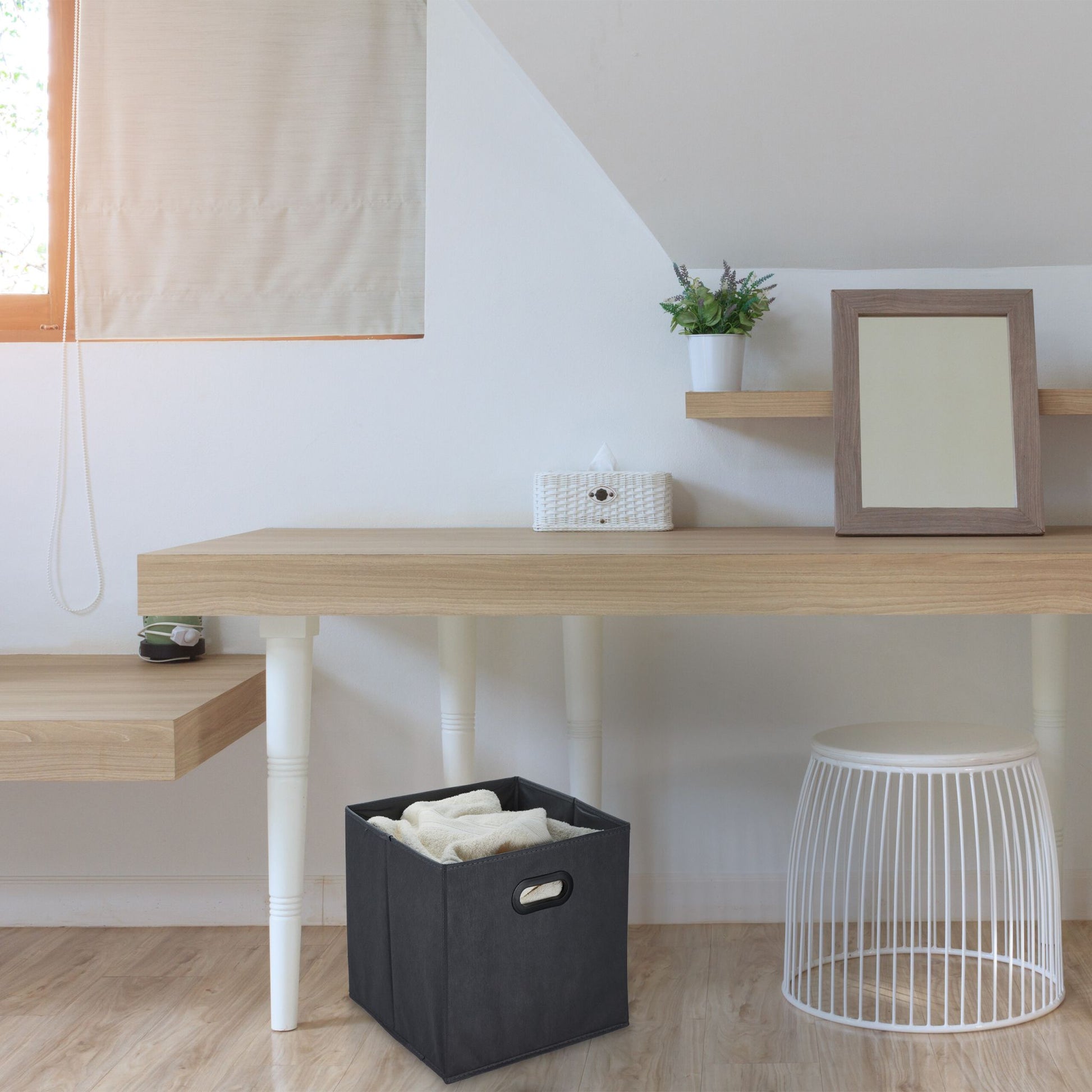Aufbewahrungsbox in Anthrazit 4er-Set Anthrazit von Relaxdays