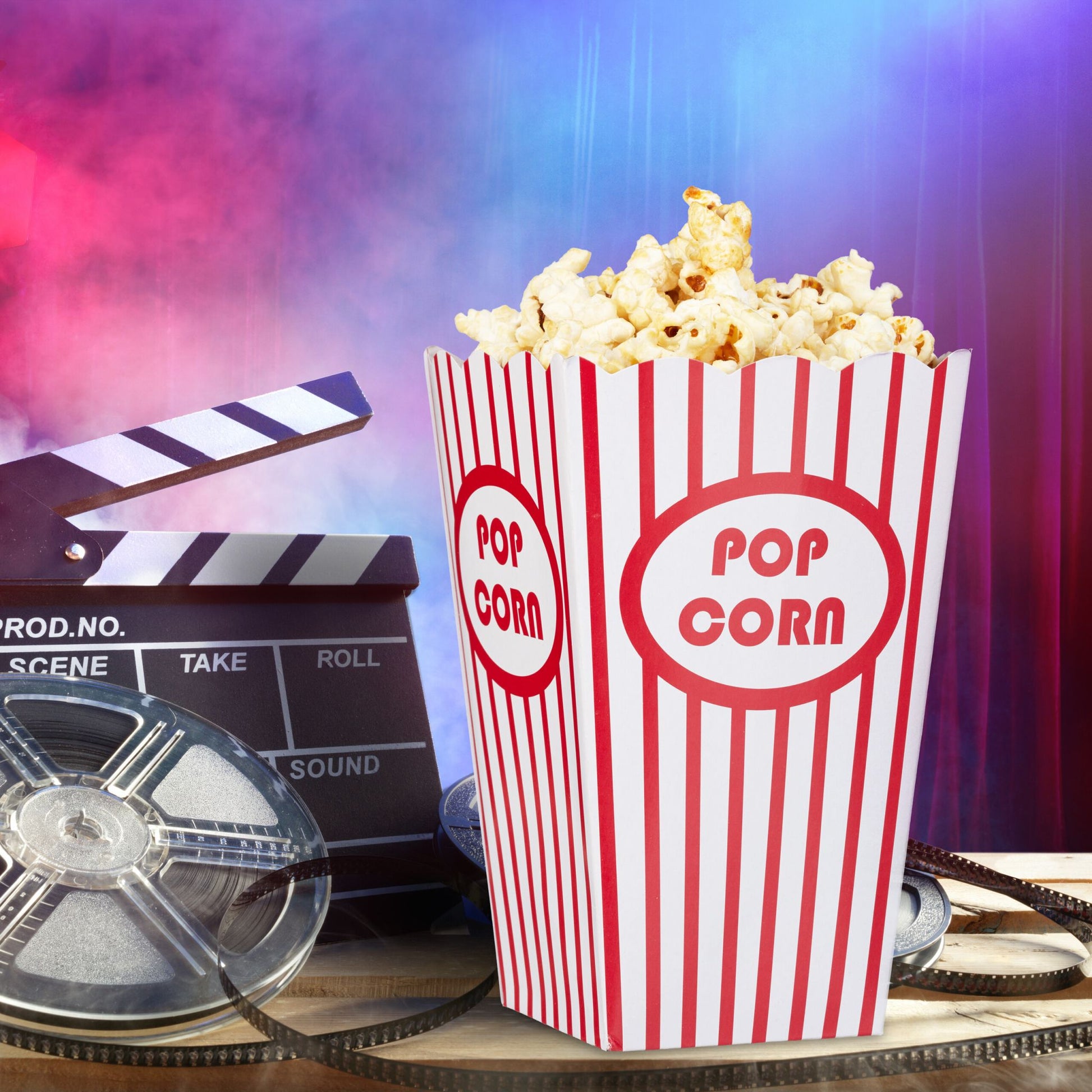 Popcorntüten 100er-Set Weiss-Rot von Relaxdays