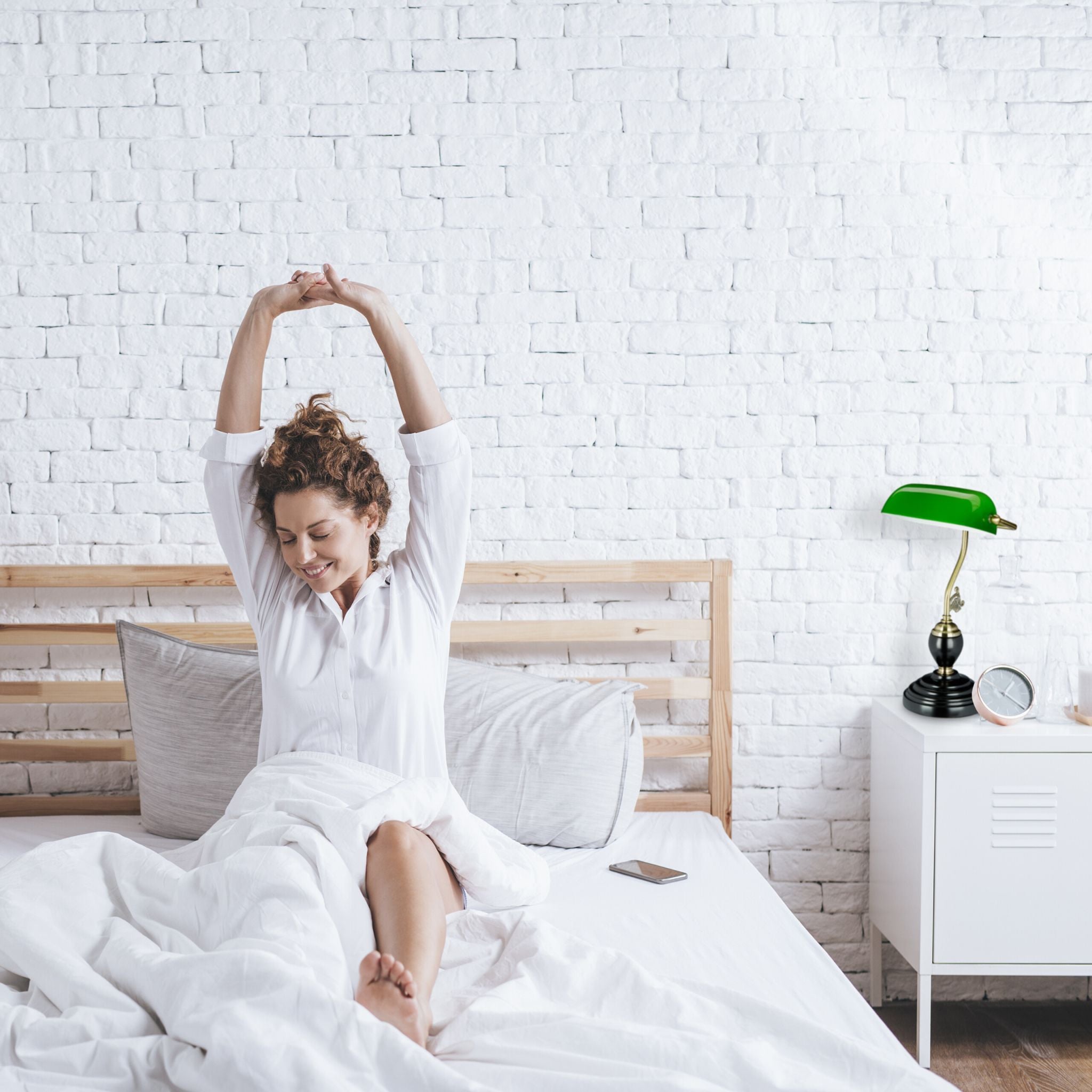 Lampenschirm für Tischlampe Grün von Relaxdays