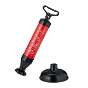Abflussreiniger Pumpe Rot-Schwarz von Relaxdays