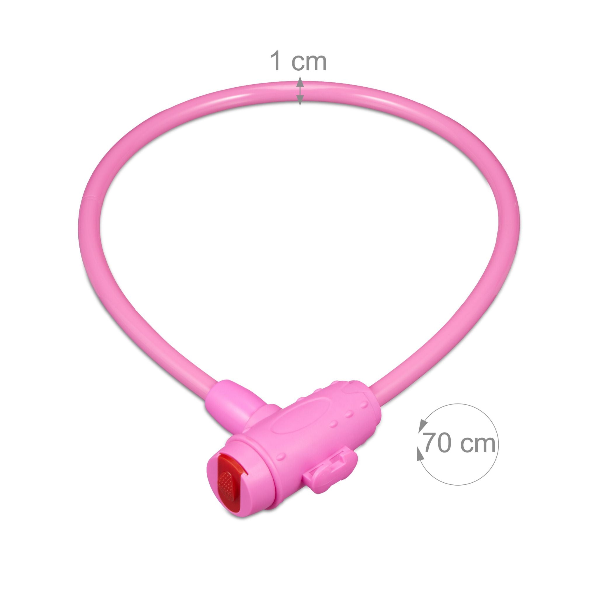 Fahrradschloss für Kinder Pink-Rot