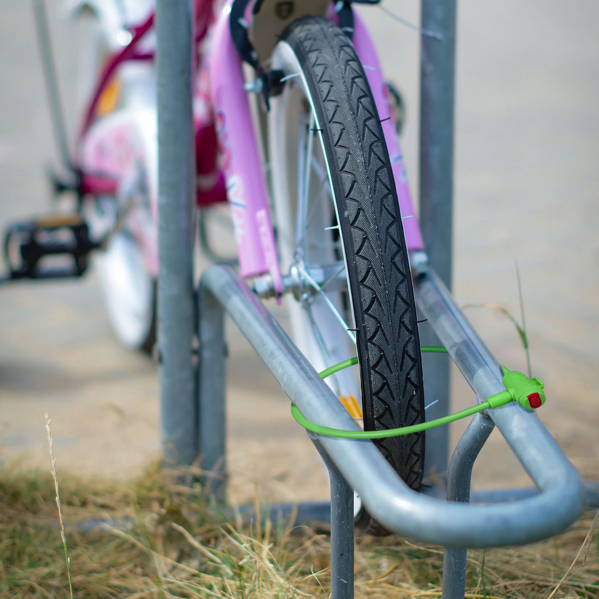 Fahrradschloss für Kinder Grün-Rot von Relaxdays
