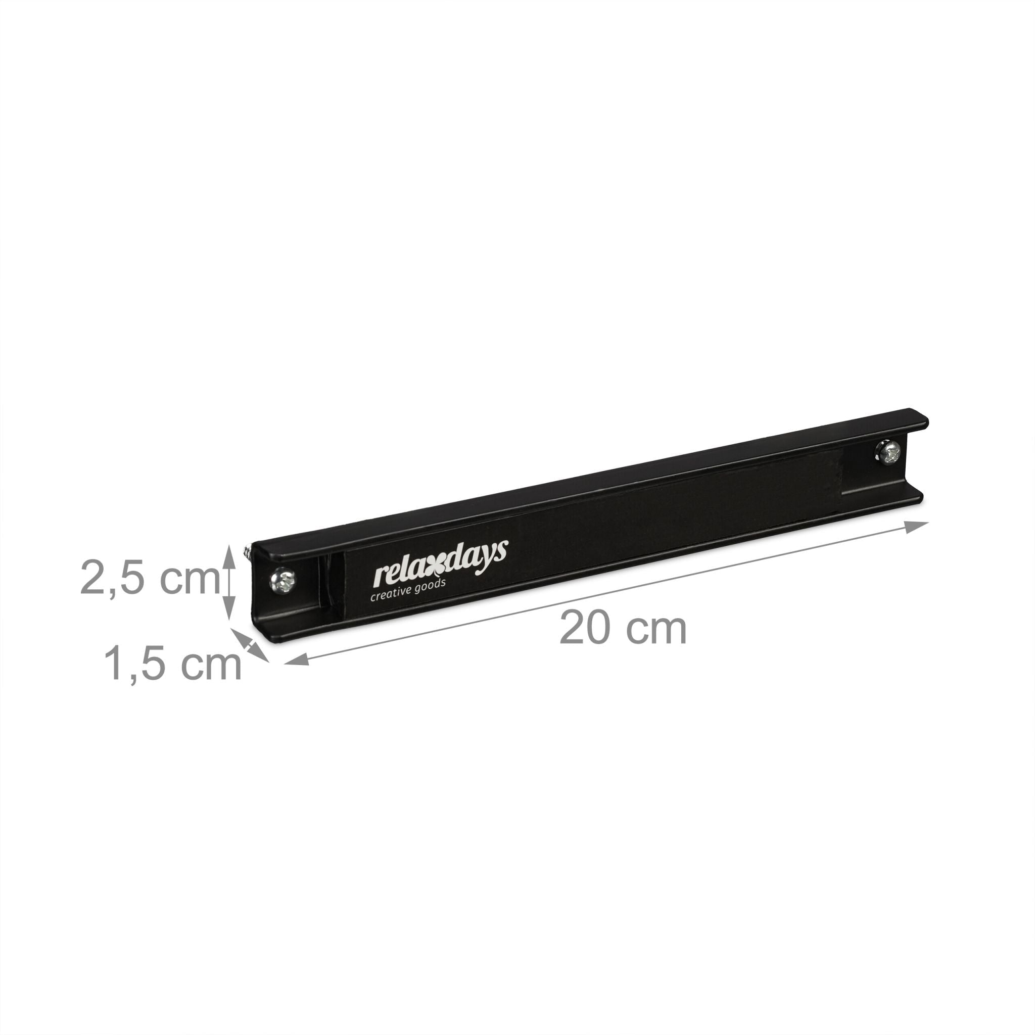 Magnetleiste Stahl 3er-Set Schwarz von Relaxdays
