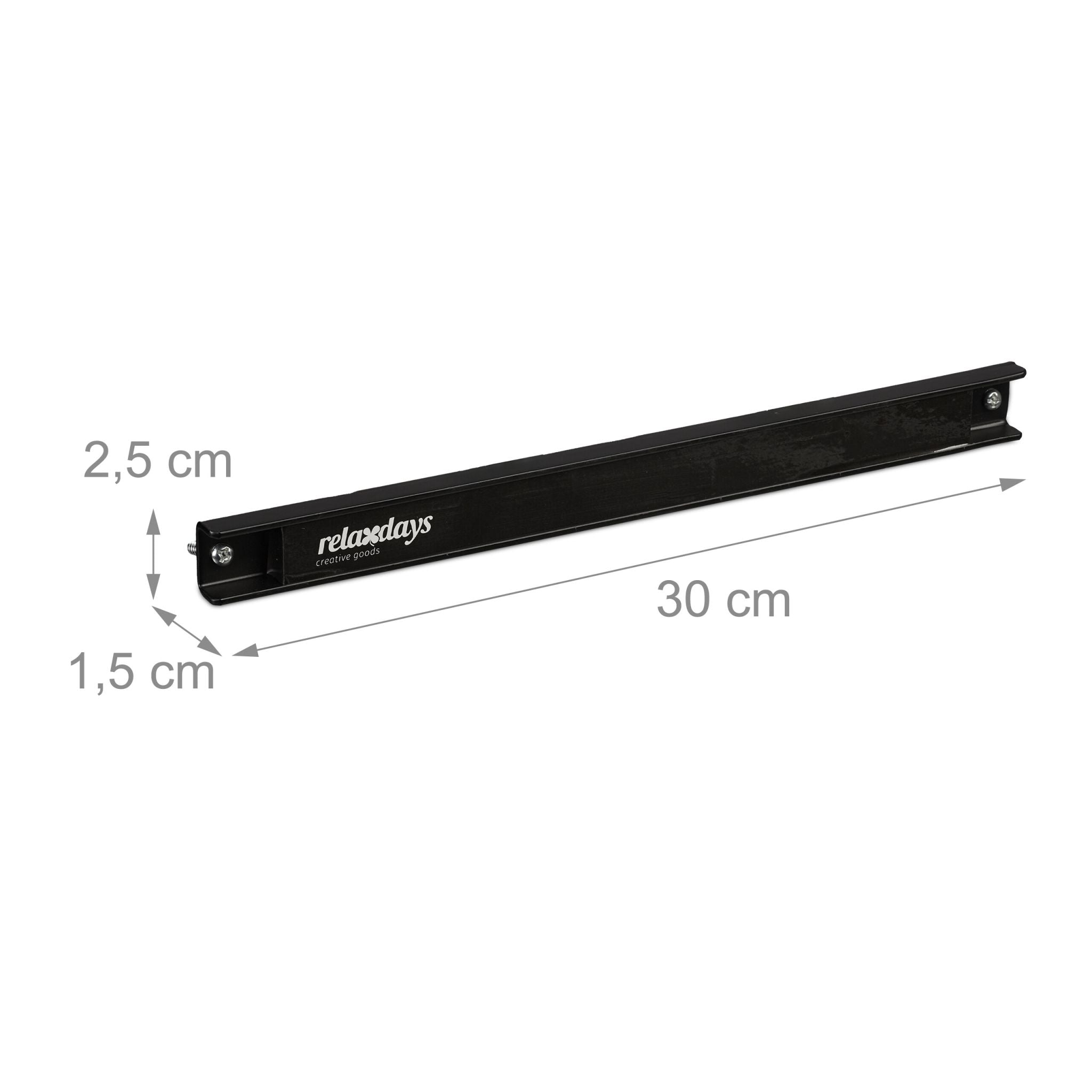 Magnetleiste 30cm 3er-Set Schwarz von Relaxdays