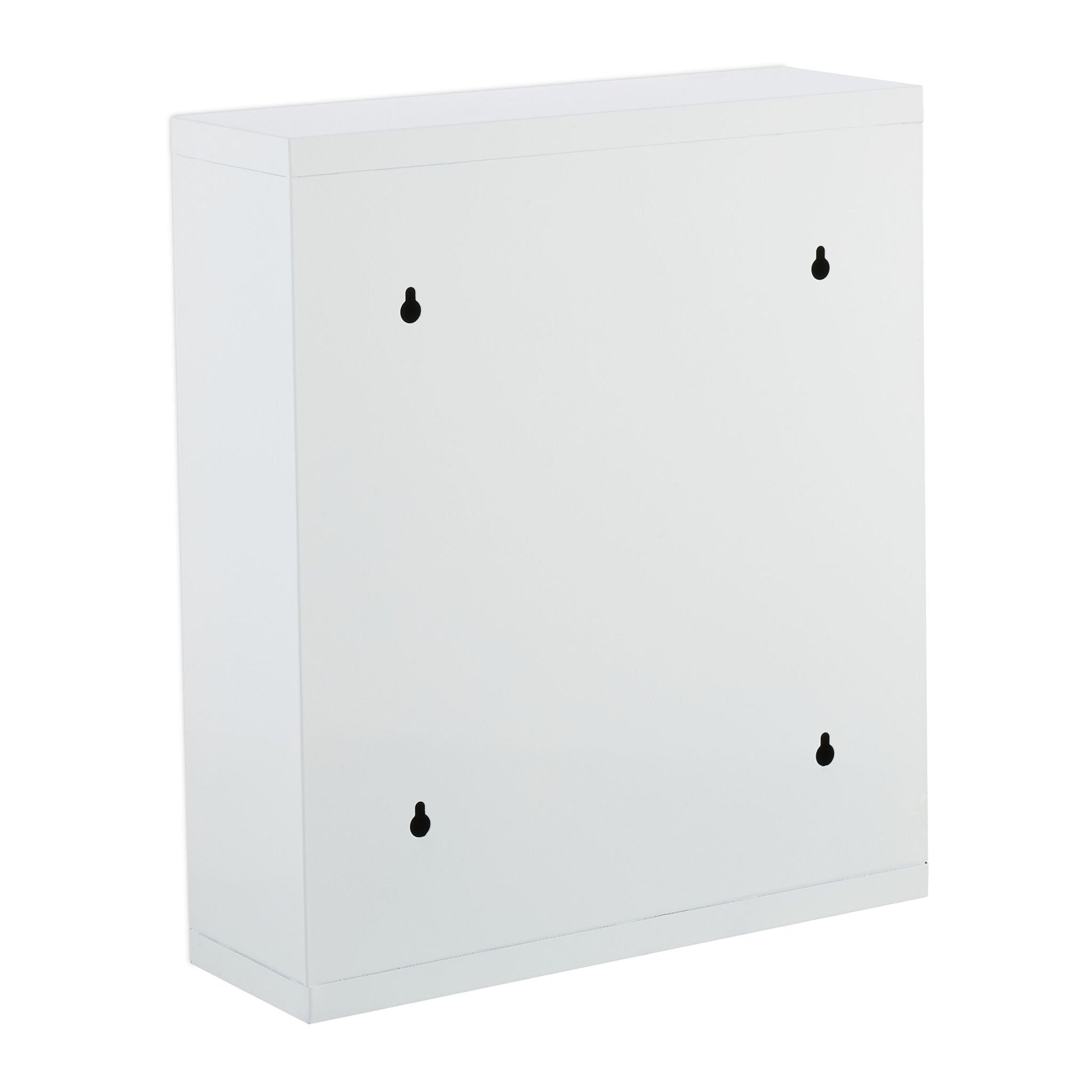 Abschliessbarer Medizinschrank Weiss-Grün-Silber von Relaxdays