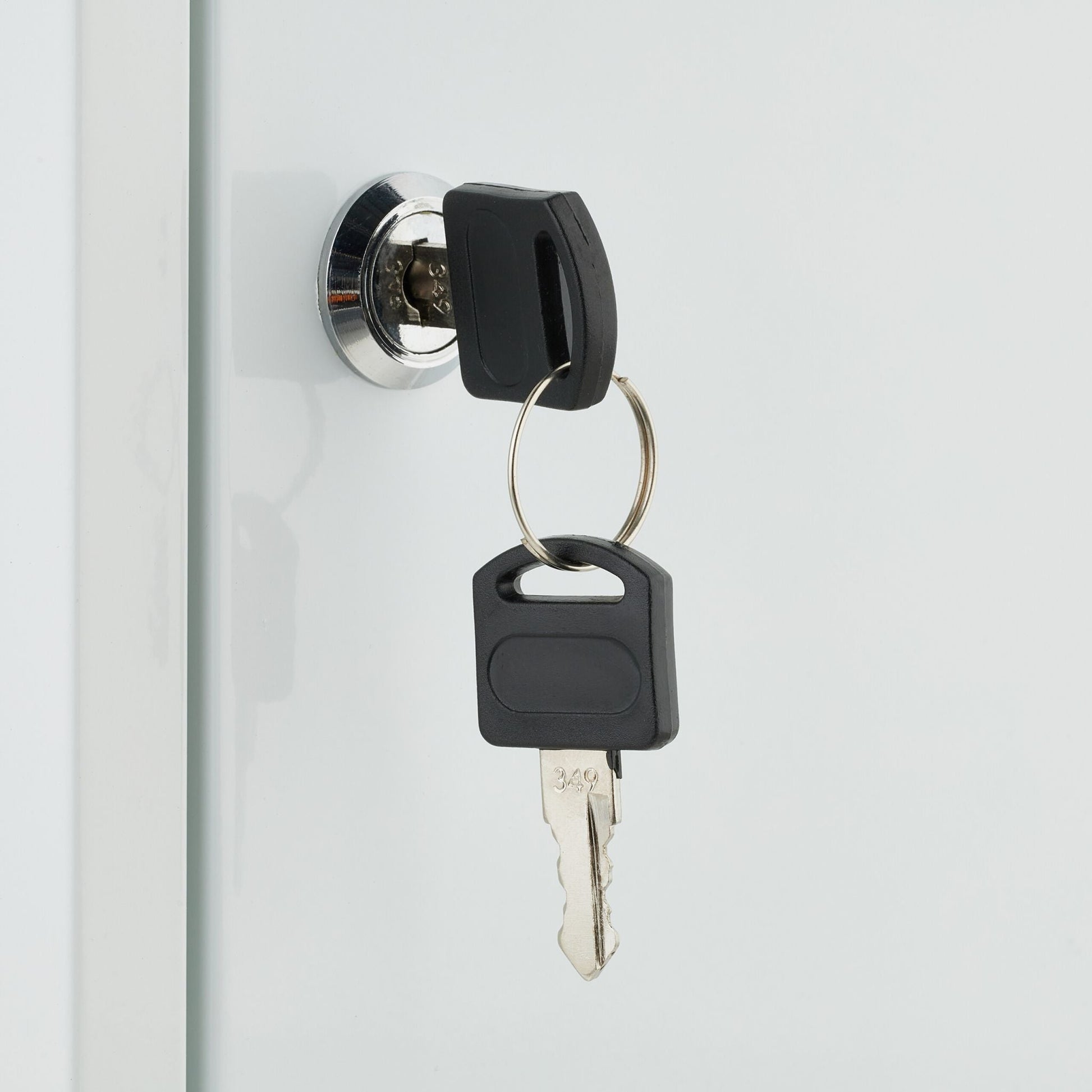 Abschliessbarer Medizinschrank Weiss-Grün-Silber von Relaxdays