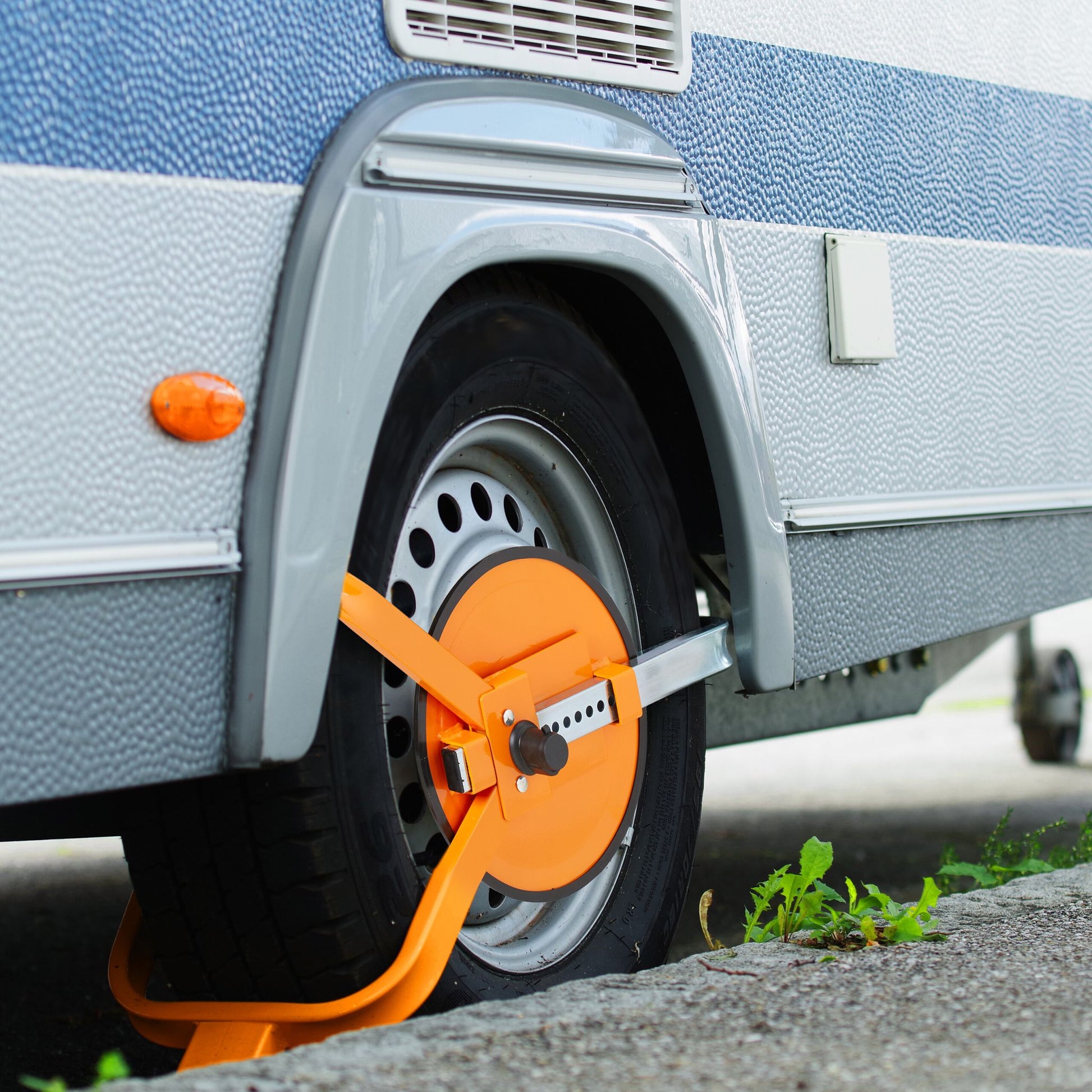 Radkralle 13–15 Zoll Orange-Schwarz-Silber von Relaxdays
