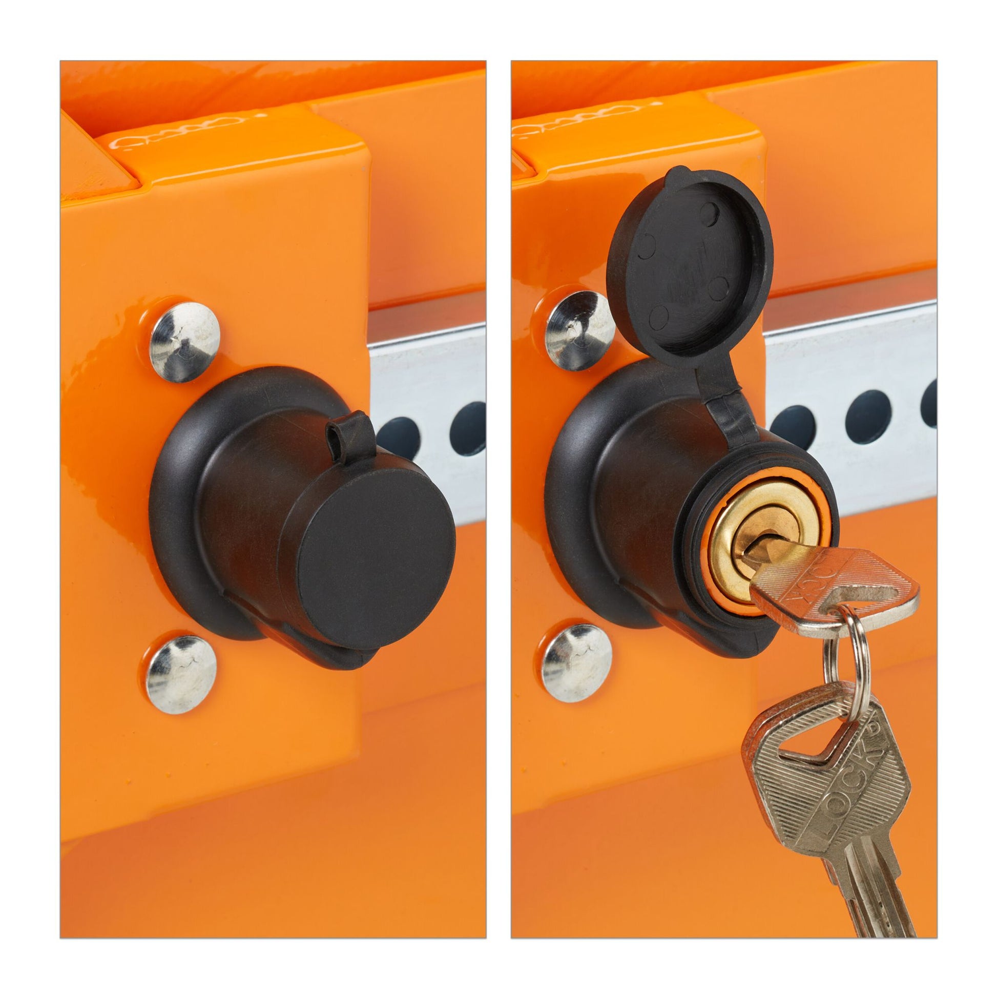 Radkralle 13–15 Zoll Orange-Schwarz-Silber von Relaxdays