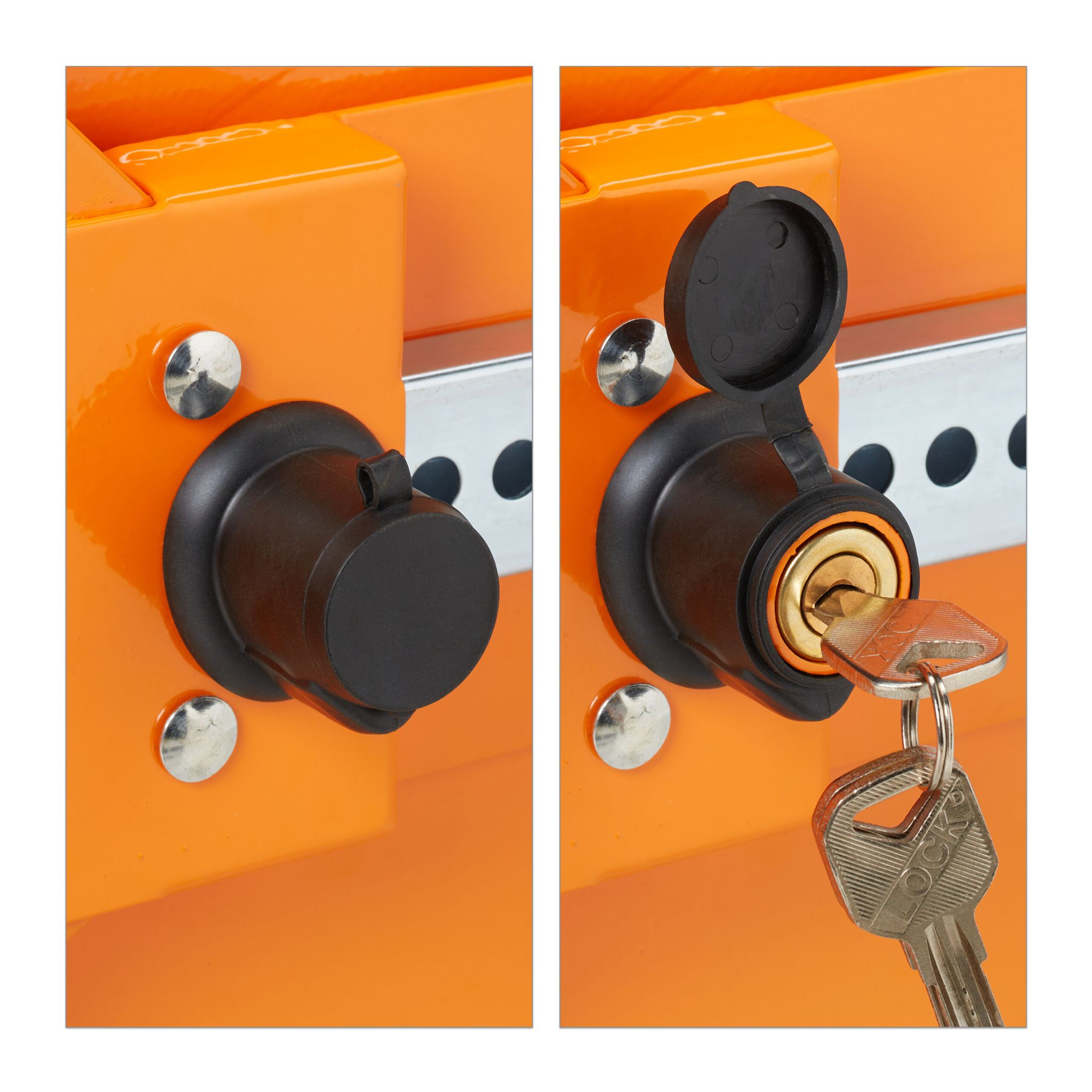 Radkralle 13–15 Zoll Orange-Schwarz-Silber von Relaxdays