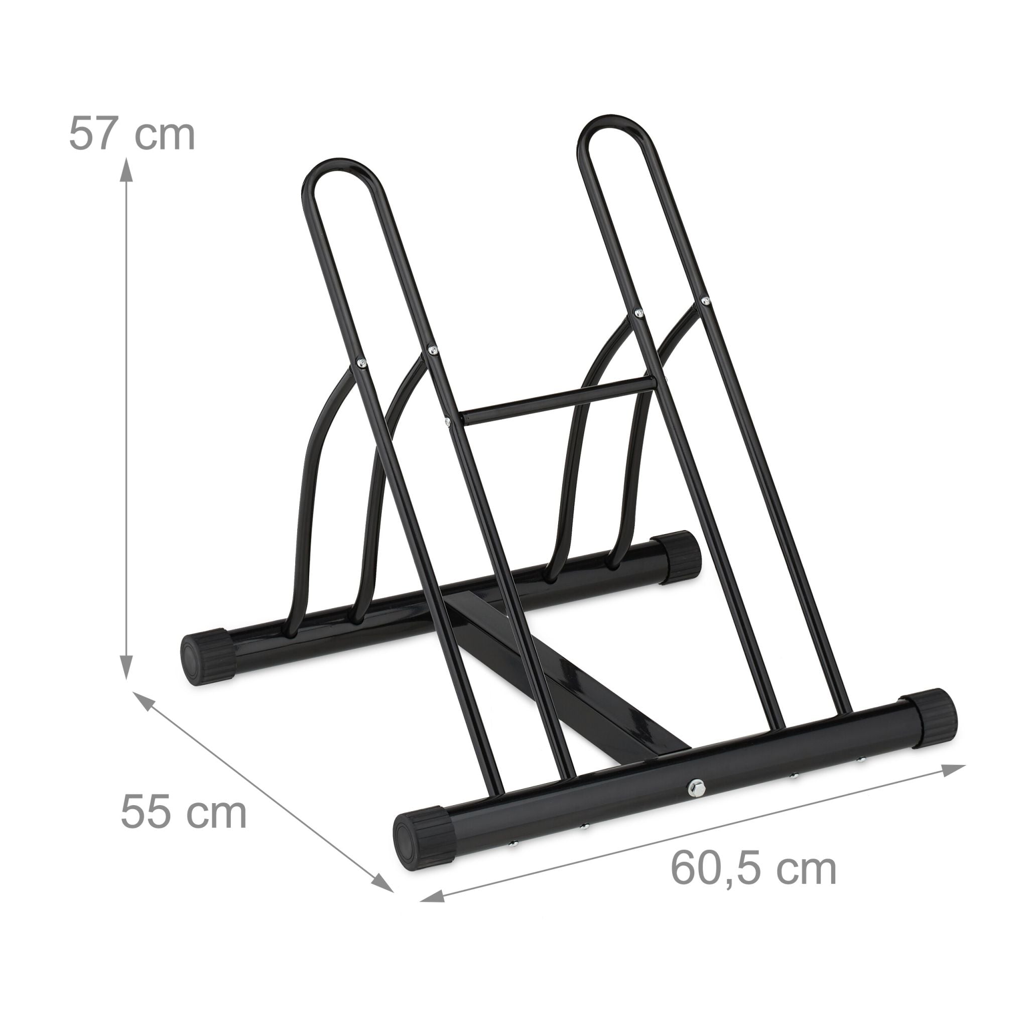Fahrradständer für 2 Fahrräder Schwarz von Relaxdays