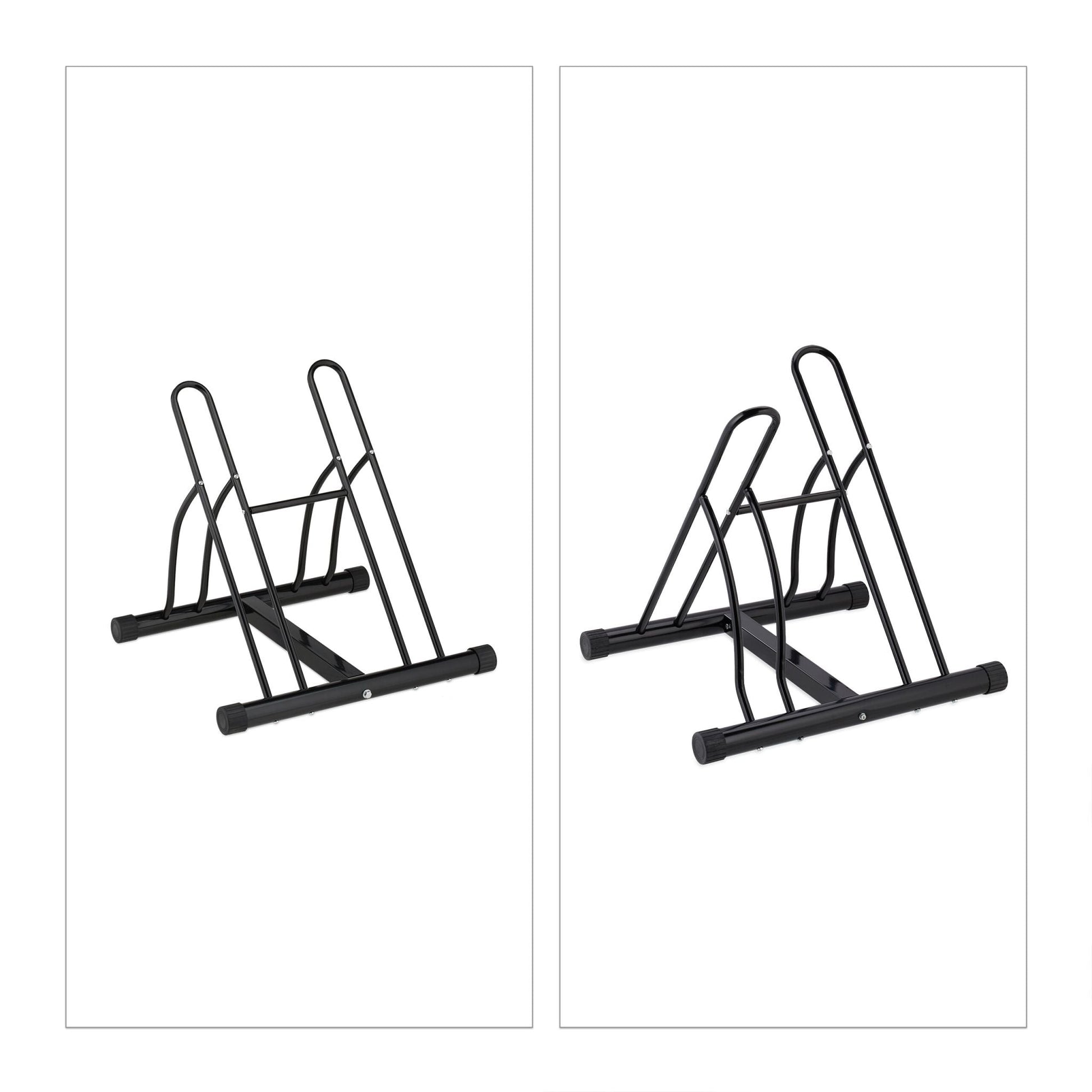 Fahrradständer für 2 Fahrräder Schwarz von Relaxdays