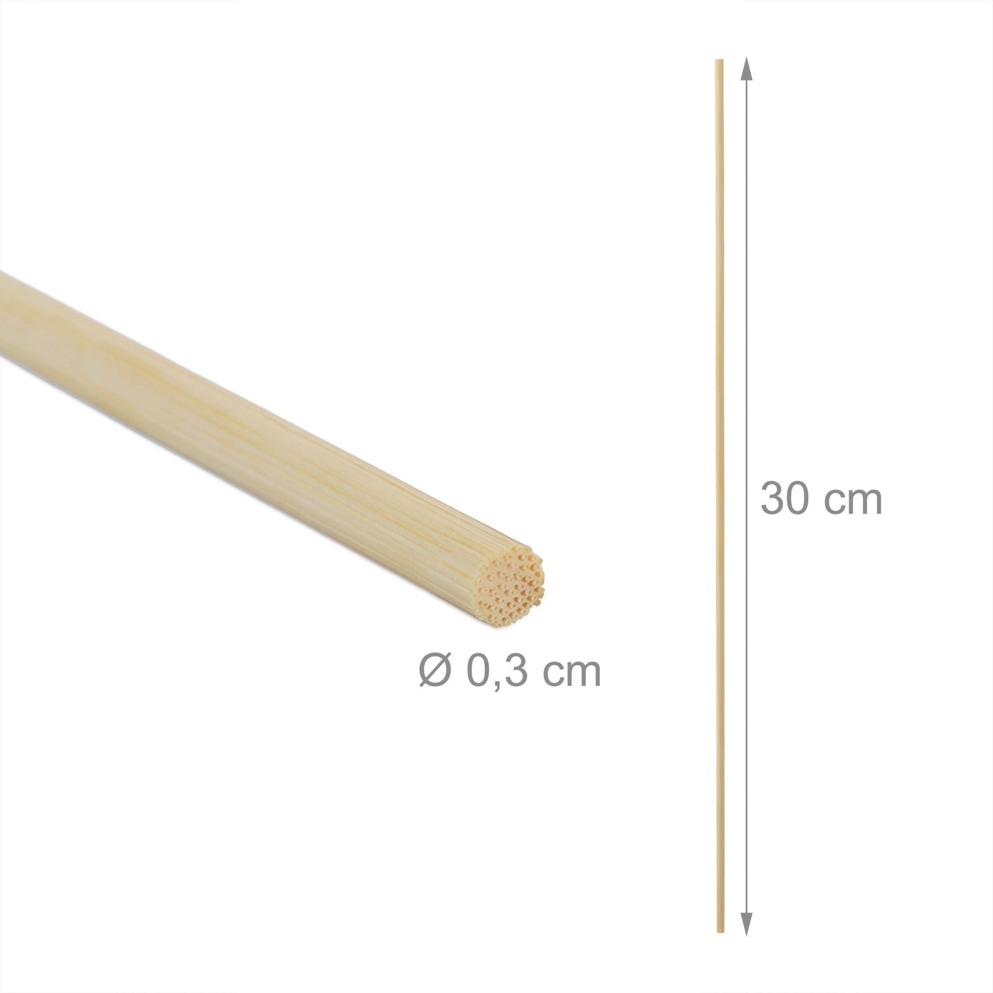 Bambusstäbe 30cm 500er-Set Hellbraun von Relaxdays