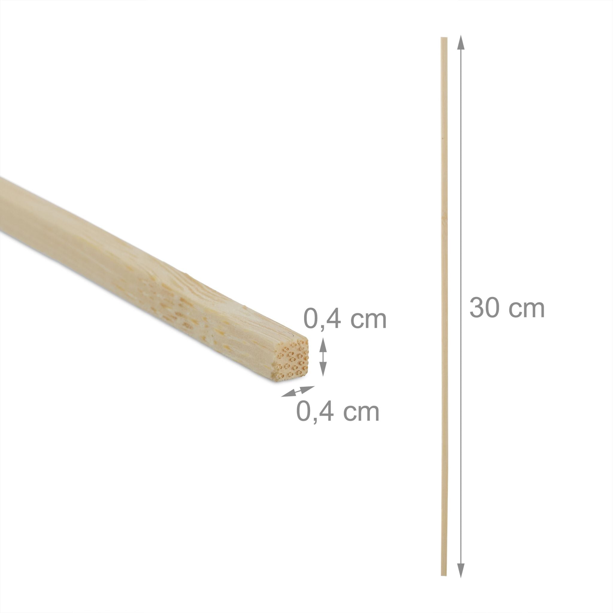 Bambusstäbe 30cm 200er-Set Hellbraun von Relaxdays