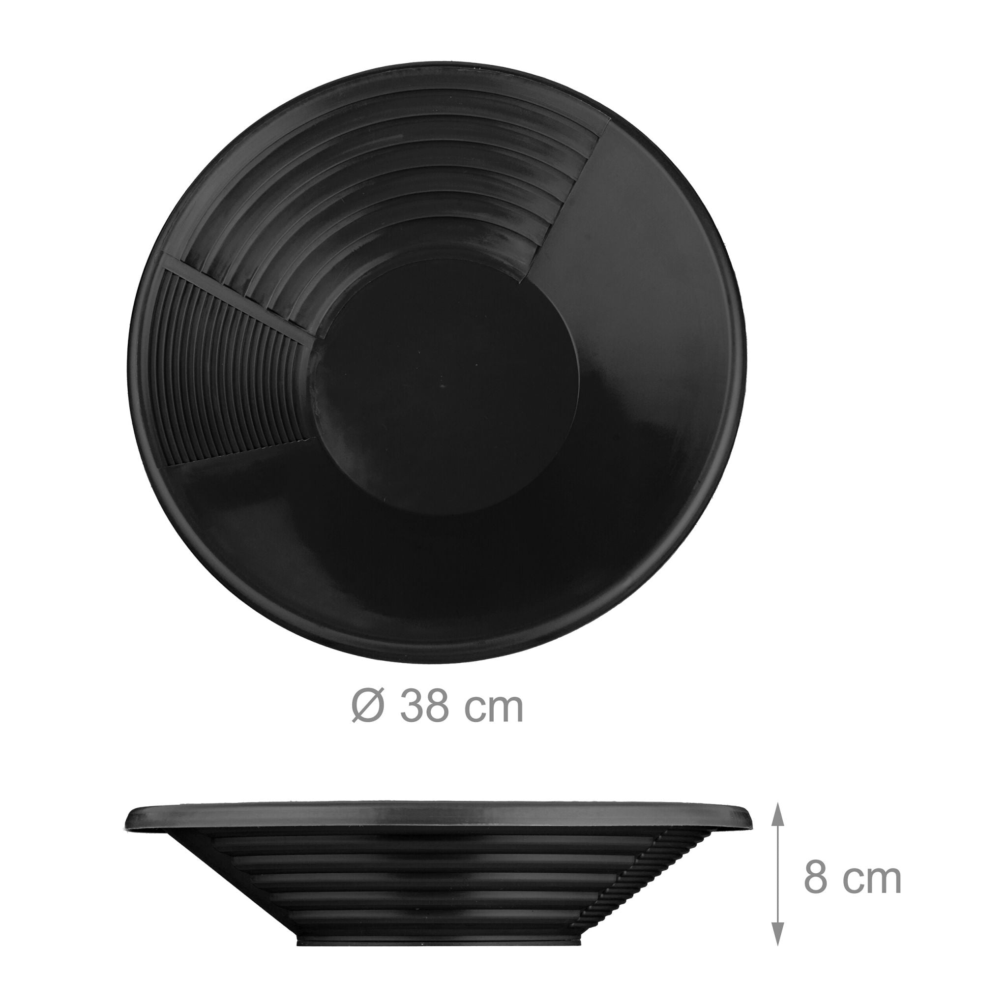Goldwaschpfanne 2er-Set Schwarz von Relaxdays