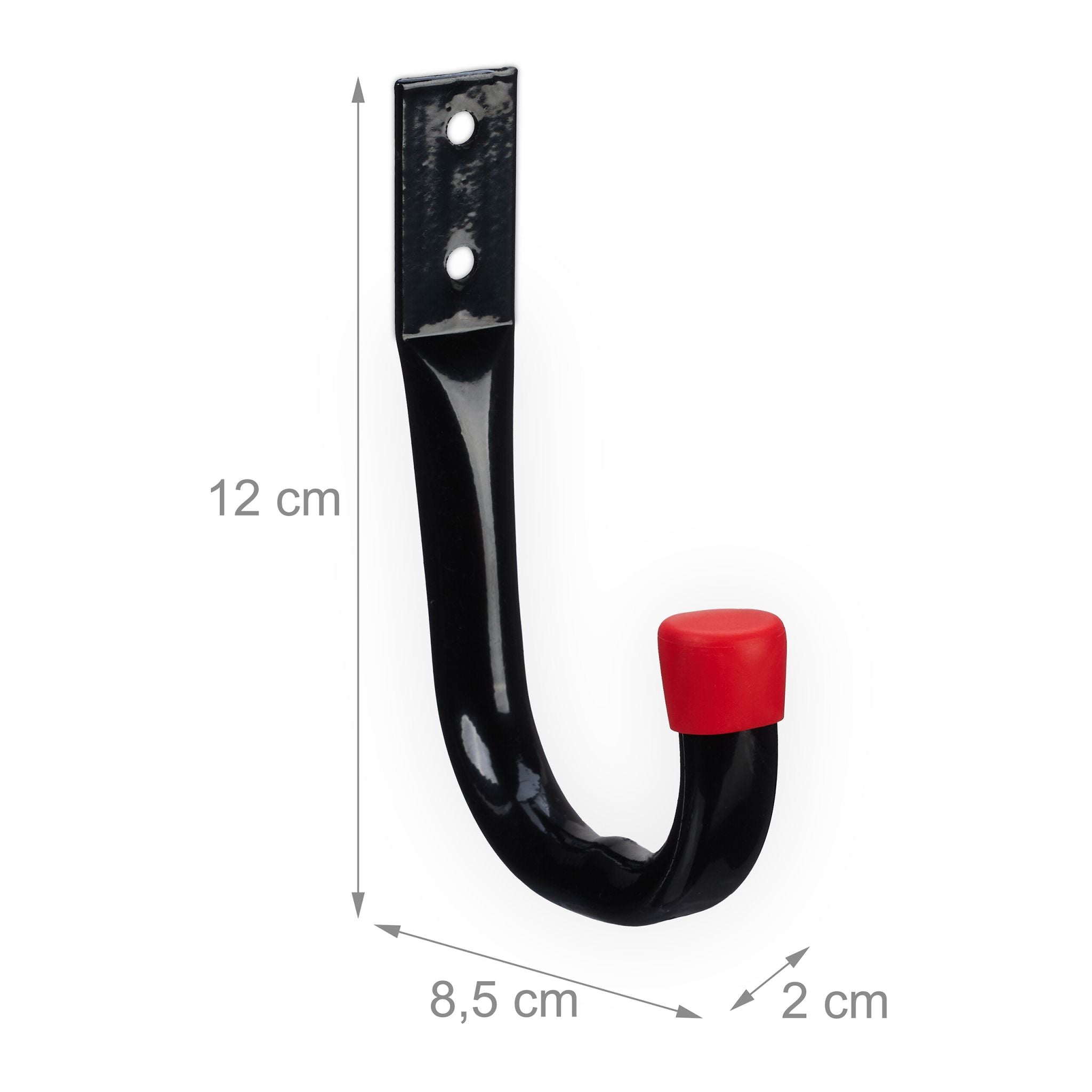 Wandhaken 6er-Set Rot-Schwarz von Relaxdays