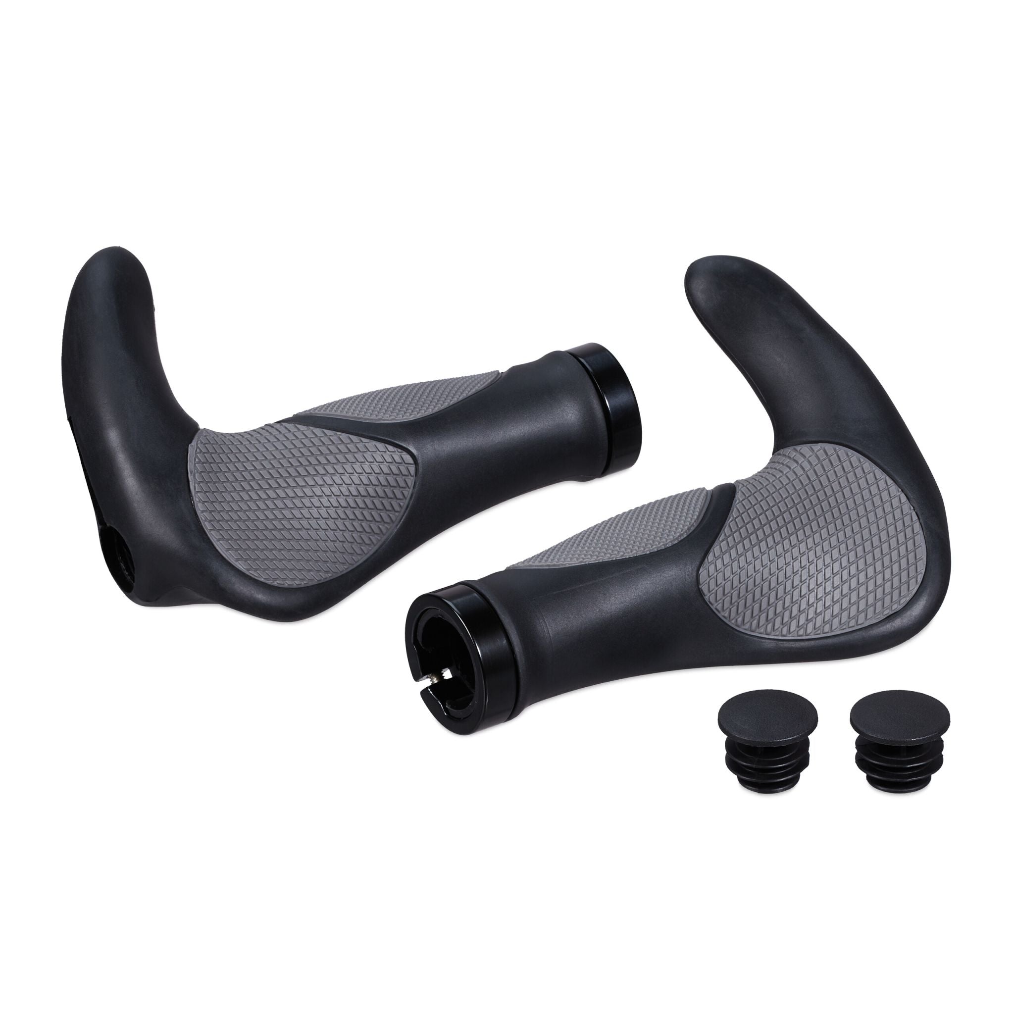 Fahrradgriffe ergonomisch Schwarz-Grau von Relaxdays