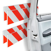 Garagen Wandschutz selbstklebend 4er-Set Weiss-Rot von Relaxdays