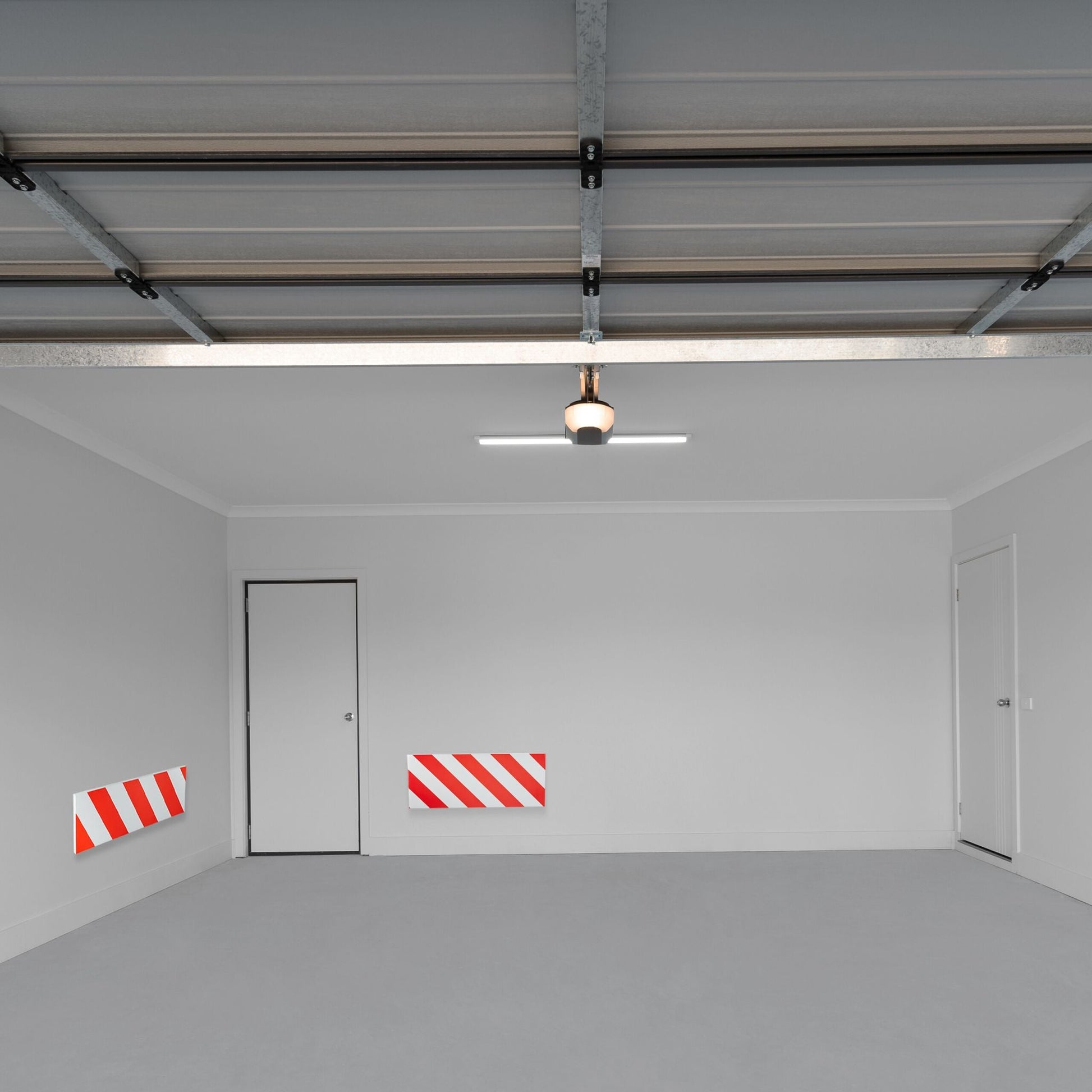 Garagen Wandschutz selbstklebend 2er-Set Weiss-Rot von Relaxdays